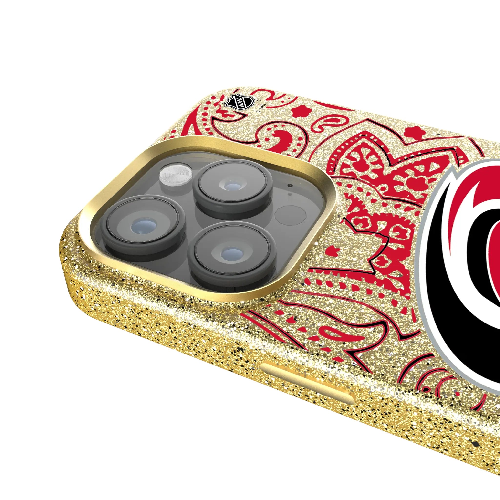 Carolina Hurricanes Paisley iPhone Bling Phone Case for Apple iPhone - Detail