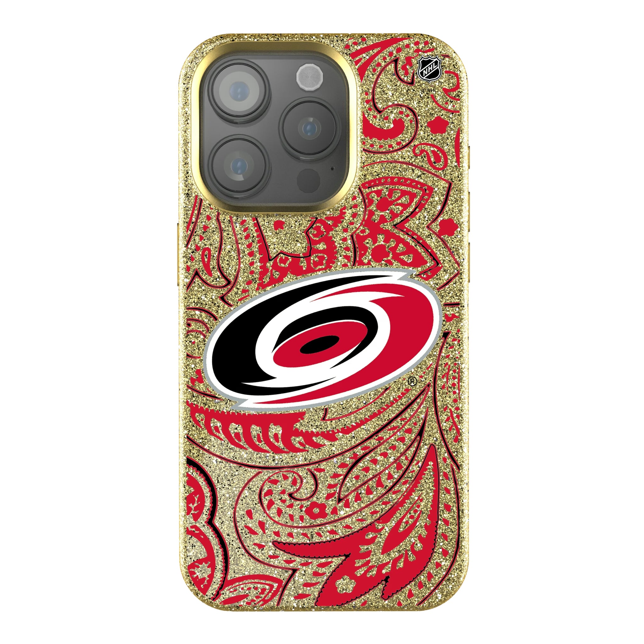 Carolina Hurricanes Paisley iPhone Bling Phone Case for Apple iPhone