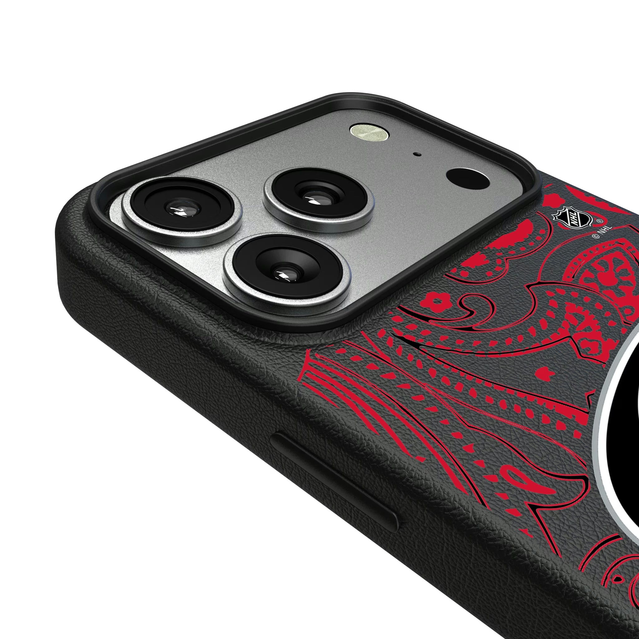 Carolina Hurricanes Paisley iPhone MagSafe Compatible Phone Case for Apple iPhone - Detail#Device_iPhone 17 Pro