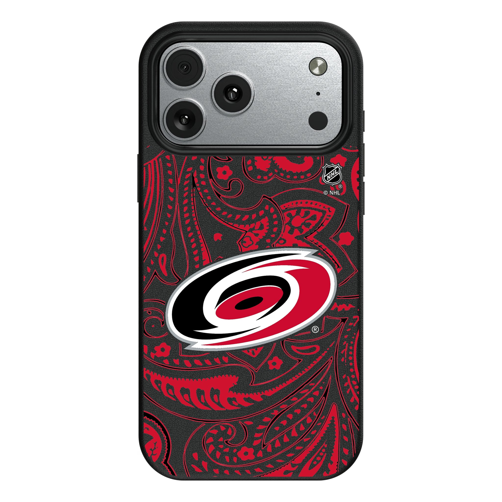 Carolina Hurricanes Paisley iPhone MagSafe Compatible Phone Case for Apple iPhone#Device_iPhone 17 Pro Max