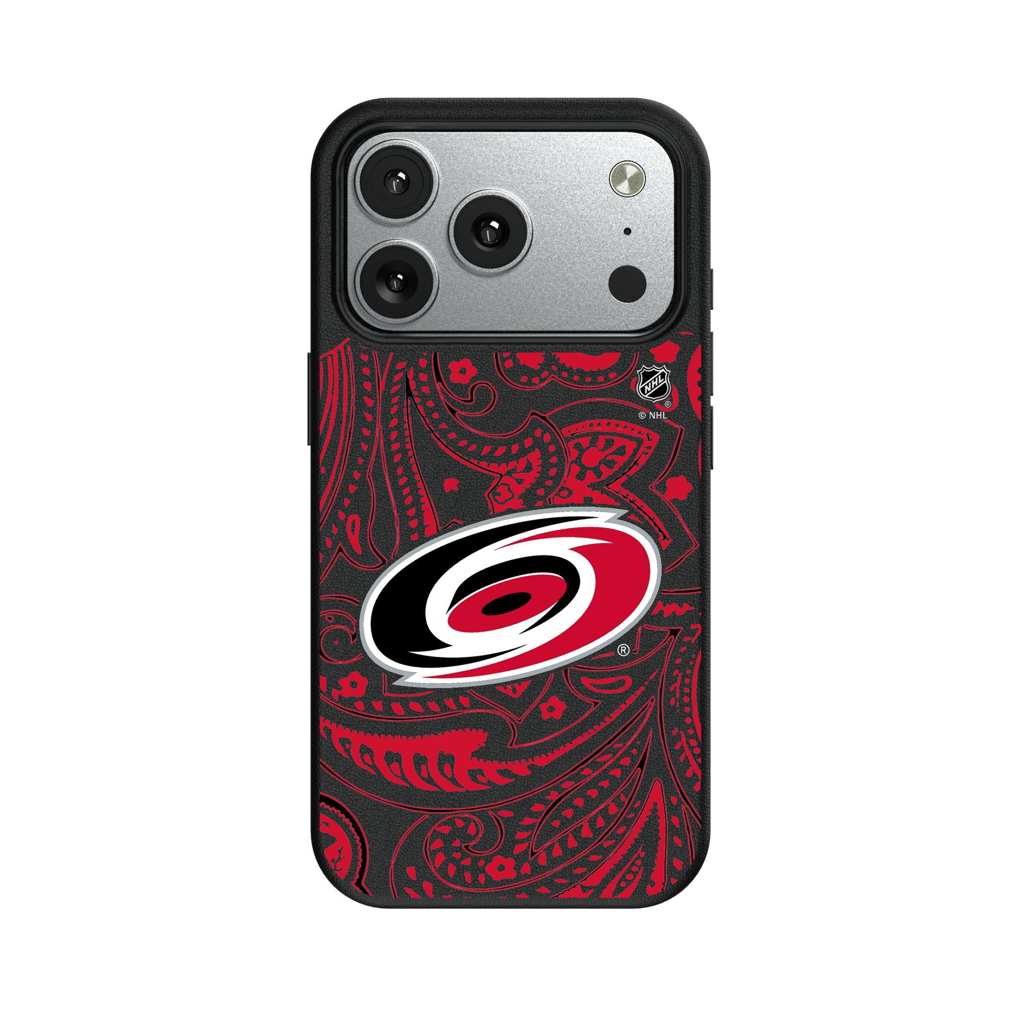 Carolina Hurricanes Paisley iPhone MagSafe Compatible Phone Case for Apple iPhone#Device_iPhone 17 Pro