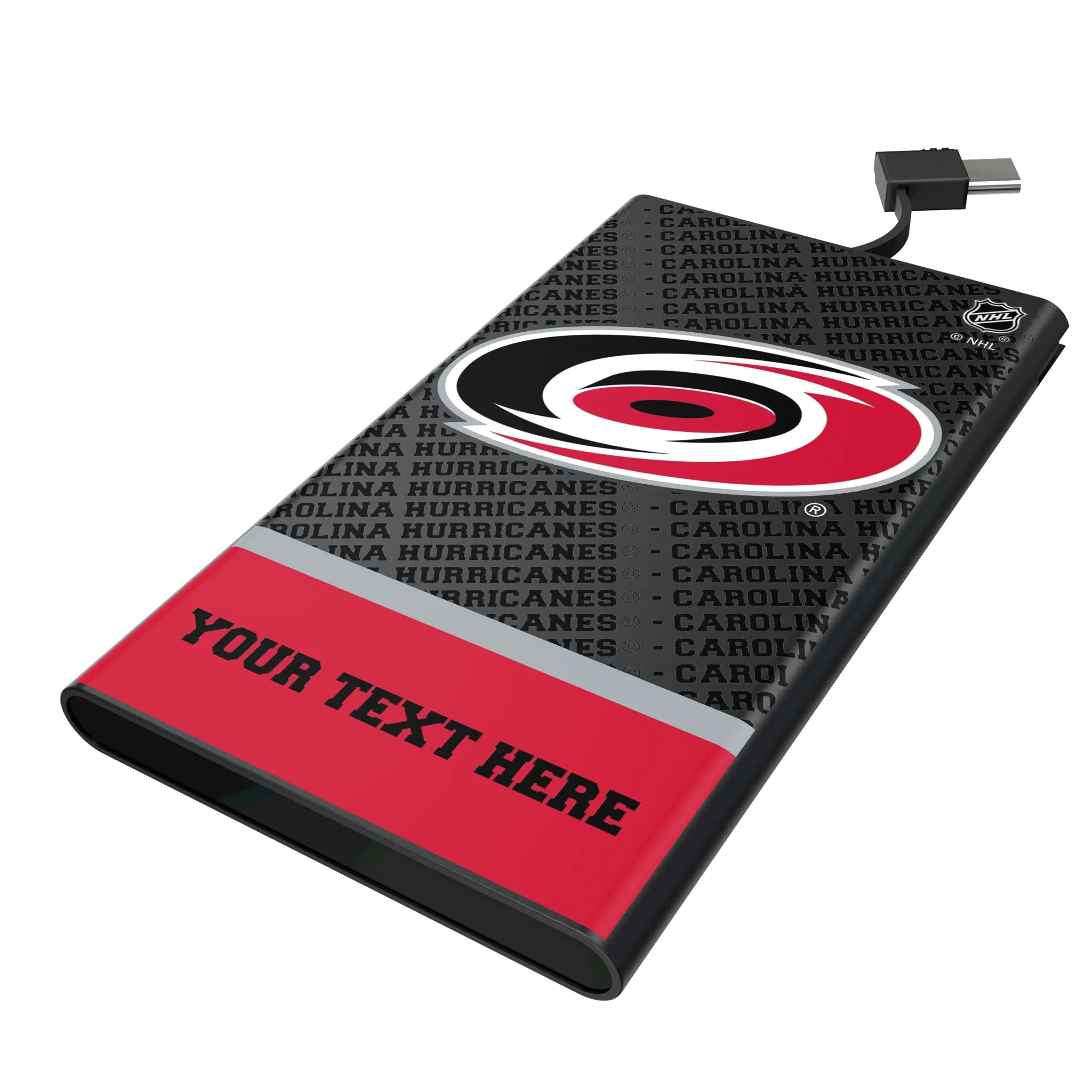Carolina Hurricanes Personalized EndZone Plus 5000mAh Flat Power Bank