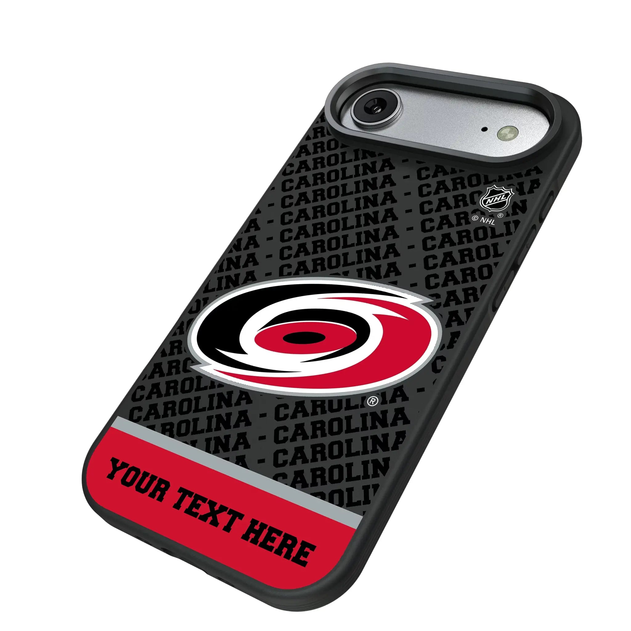 Carolina Hurricanes Personalized EndZone Plus iPhone Bump Phone Case for Apple iPhone - Isometric View#Device_iPhone Air