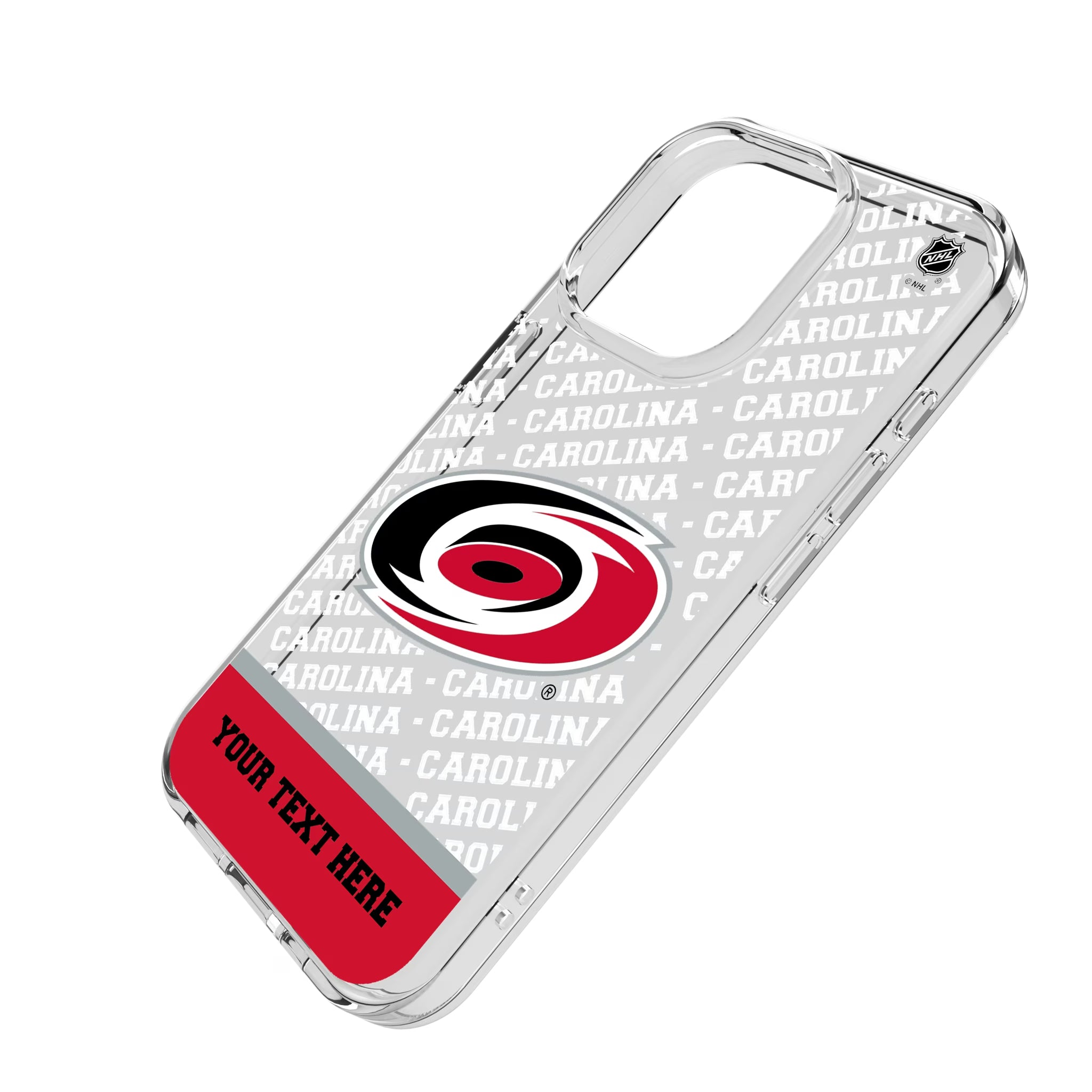 Carolina Hurricanes Personalized EndZone Plus iPhone Clear Phone Case for Apple iPhone - Isometric View