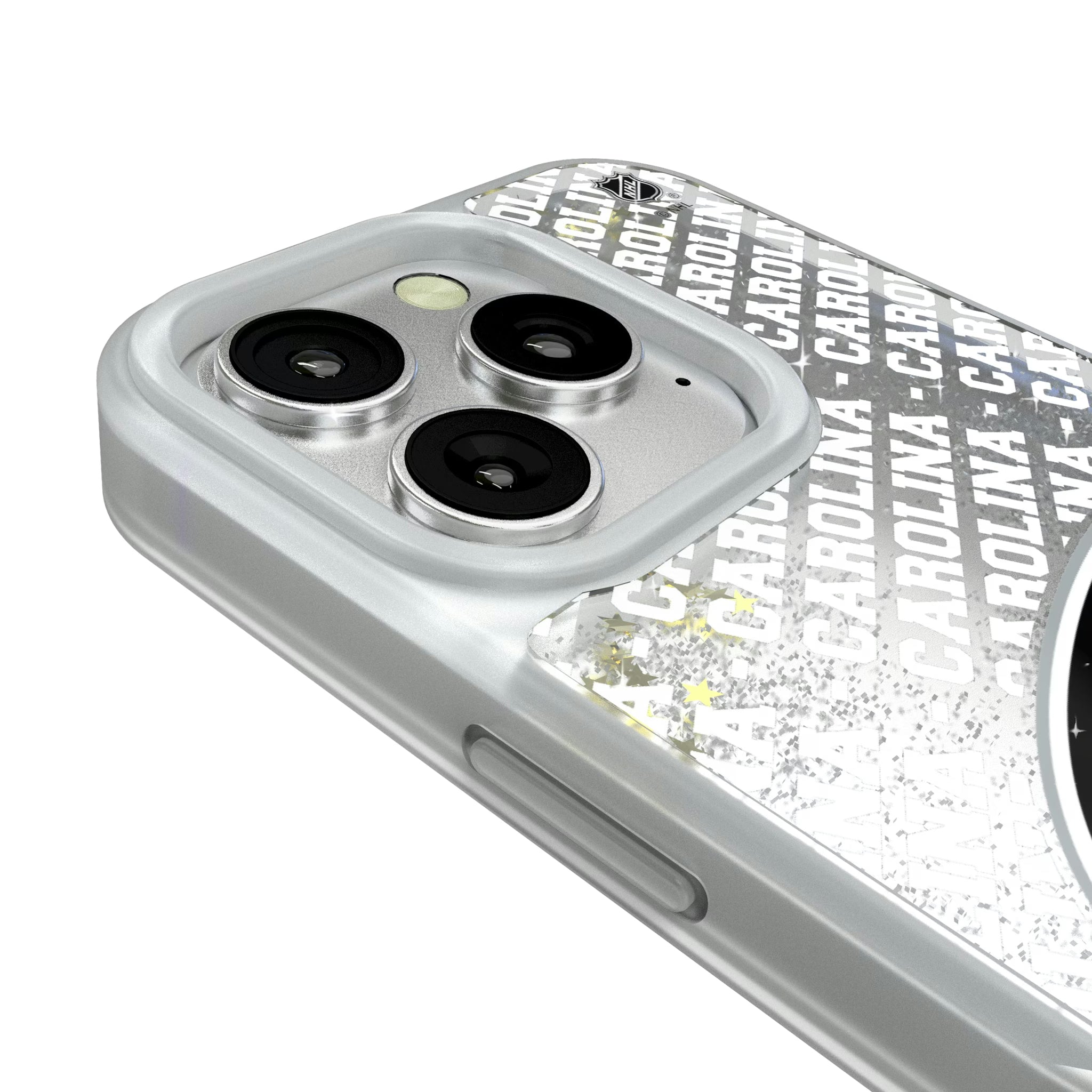 Carolina Hurricanes Personalized EndZone Plus iPhone Glitter Phone Case for Apple iPhone - Detail#Device_iPhone 16 Pro
