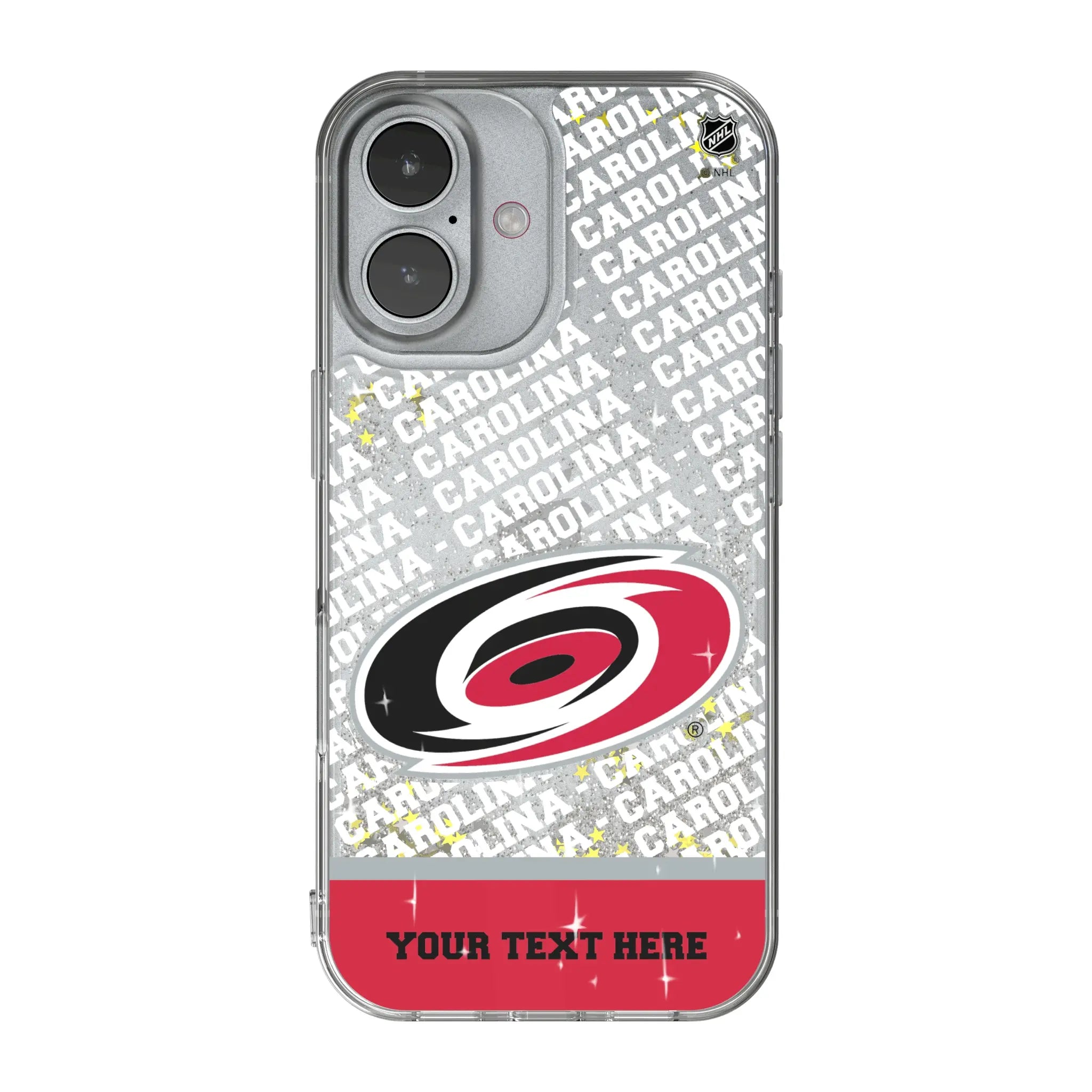 Carolina Hurricanes Personalized EndZone Plus iPhone Glitter Phone Case for Apple iPhone