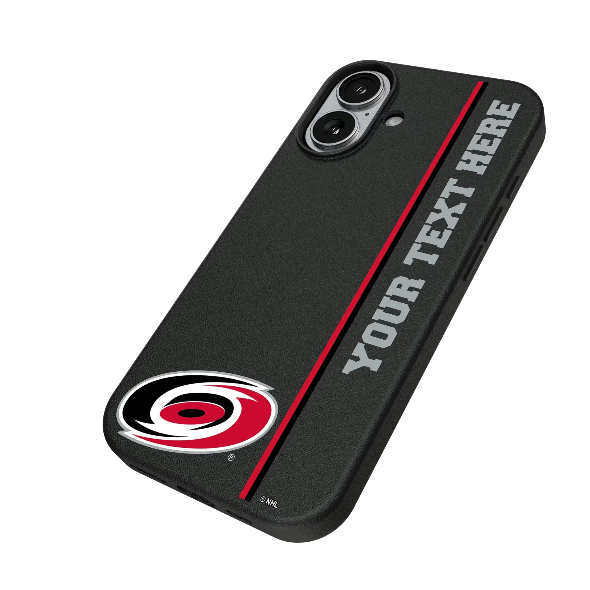 Carolina Hurricanes Personalized Sidebard iPhone MagSafe Compatible Phone Case for Apple iPhone - Isometric View#Device_iPhone 17