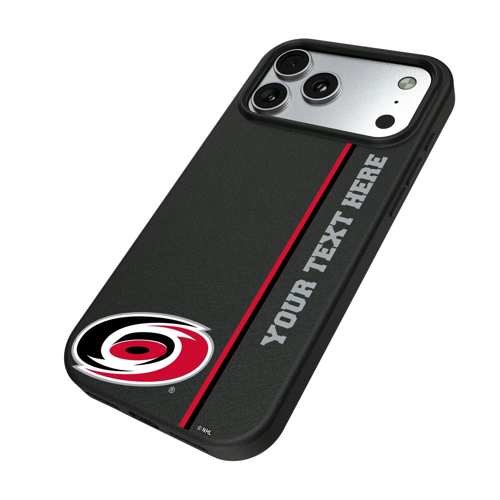 Carolina Hurricanes Personalized Sidebard iPhone MagSafe Compatible Phone Case for Apple iPhone - Isometric View#Device_iPhone 17 Pro Max