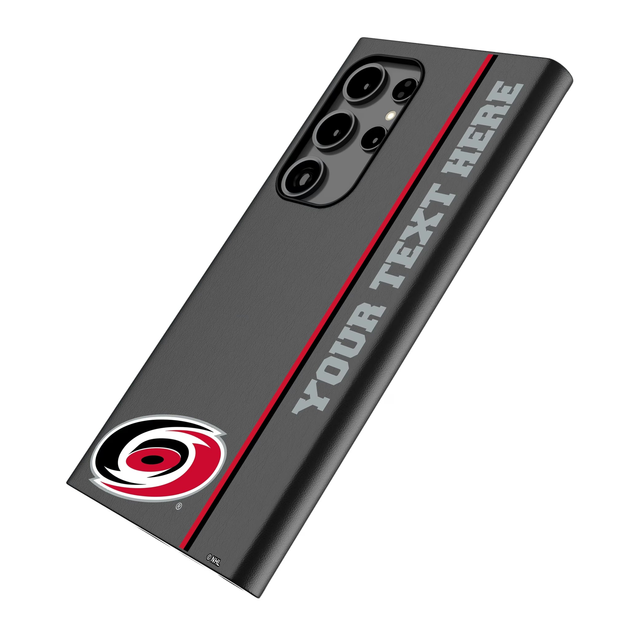 Carolina Hurricanes Personalized Sidebard Galaxy MagSafe Compatible Phone Case for Samsung Galaxy - Isometric View