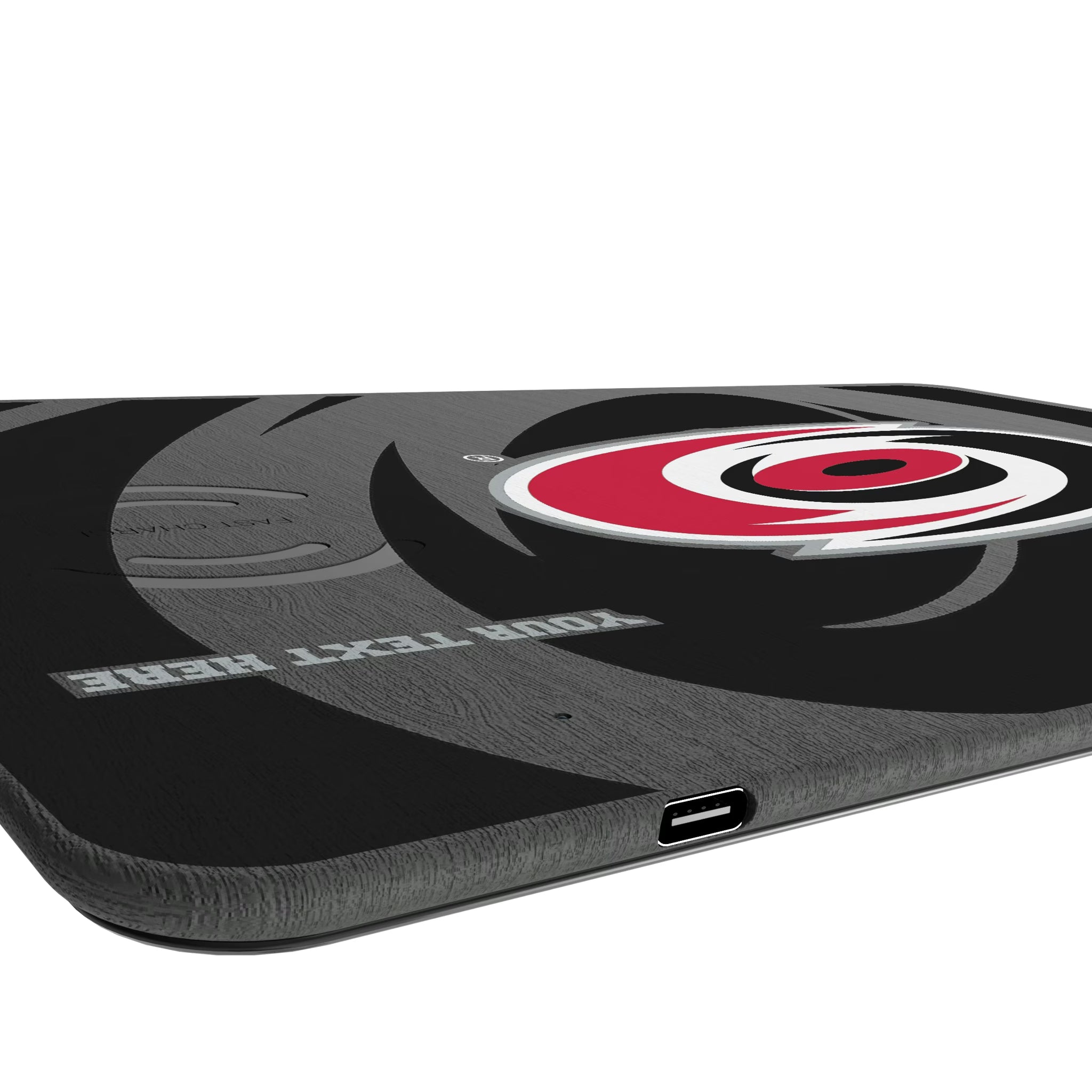 Carolina Hurricanes Personalized Tilt 15-Watt Wireless Charger and Mouse Pad