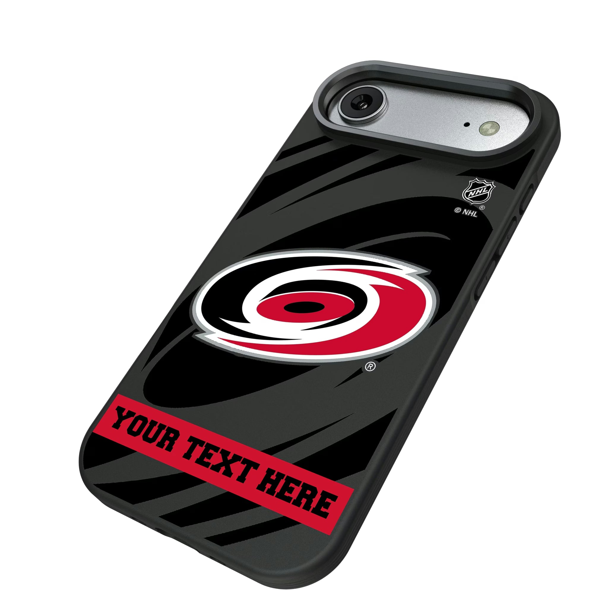 Carolina Hurricanes Personalized Tilt iPhone Bump Phone Case for Apple iPhone - Isometric View#Device_iPhone Air