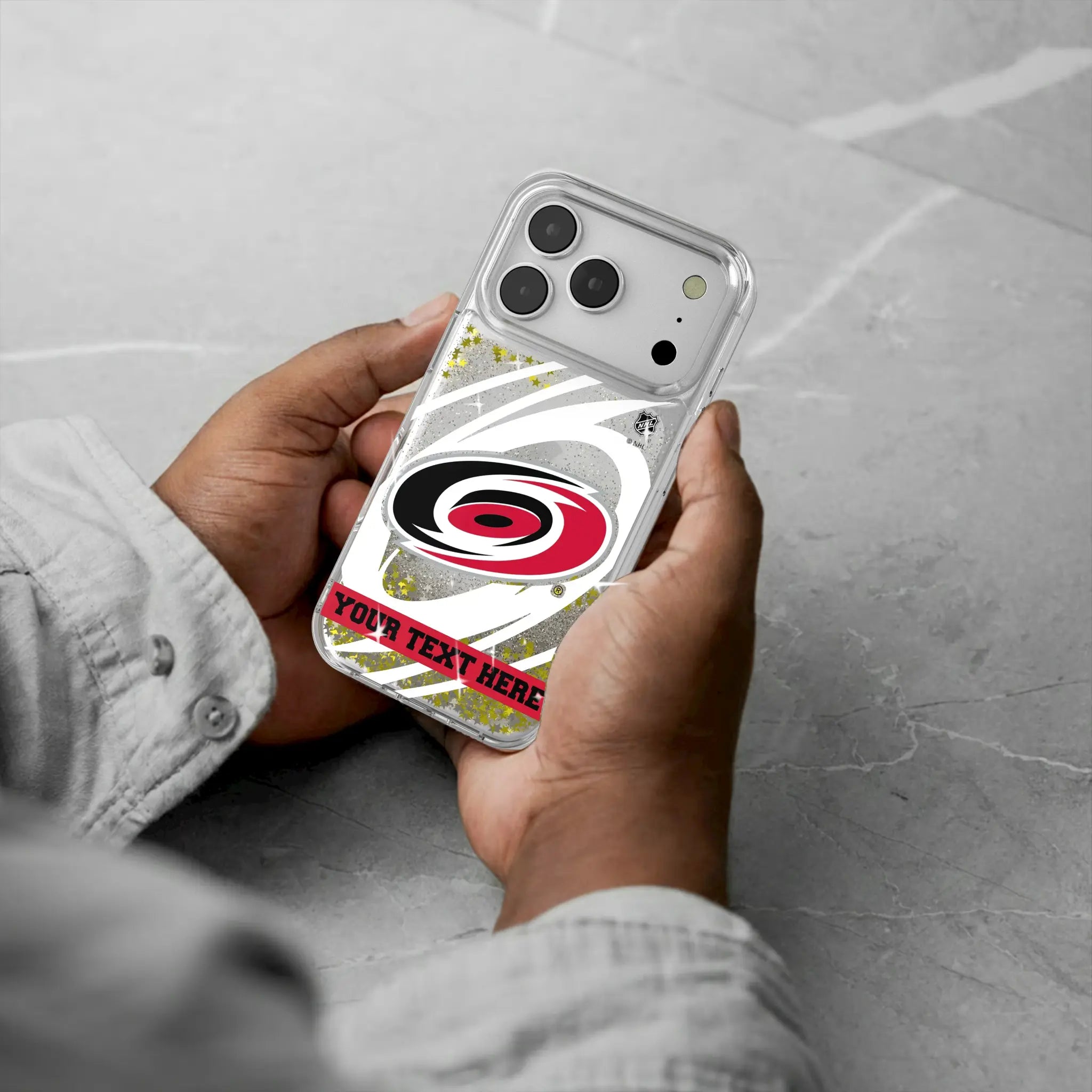 Carolina Hurricanes Personalized Tilt iPhone Glitter Phone Case for Apple iPhone - Lifestyle#Device_iPhone 17 Pro