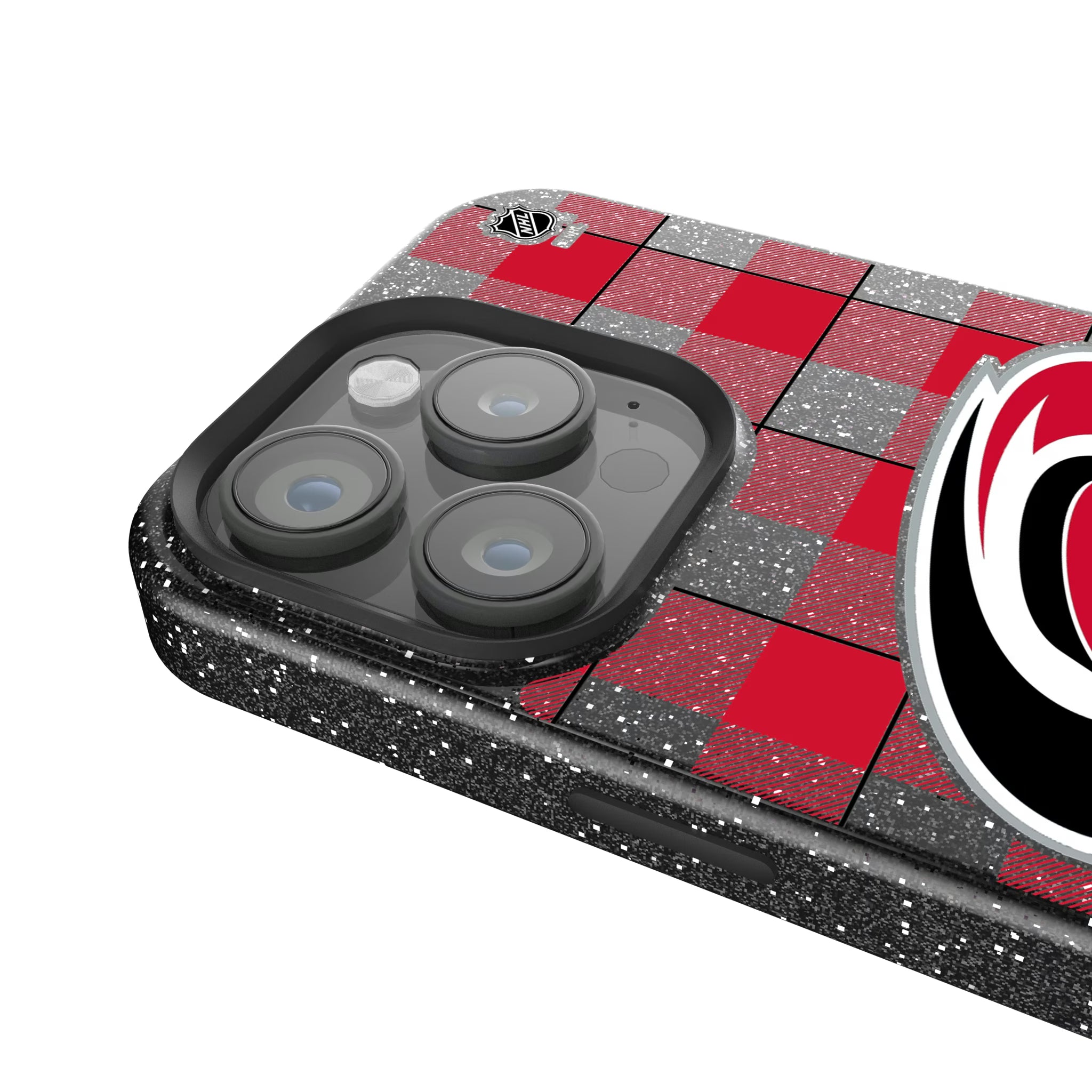 Carolina Hurricanes Plaid iPhone Bling Phone Case for Apple iPhone - Detail