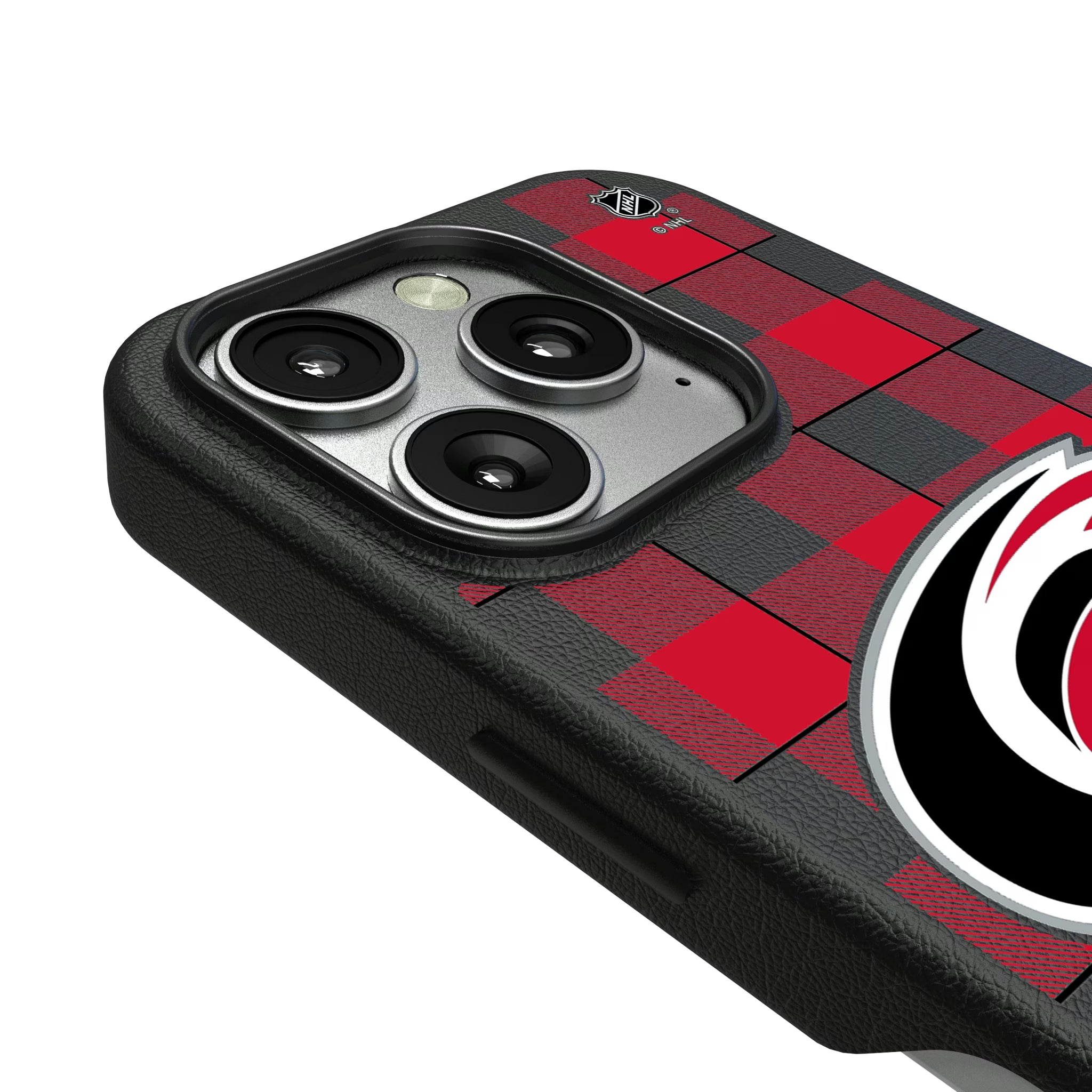 Carolina Hurricanes Plaid iPhone MagSafe Compatible Phone Case for Apple iPhone - Detail