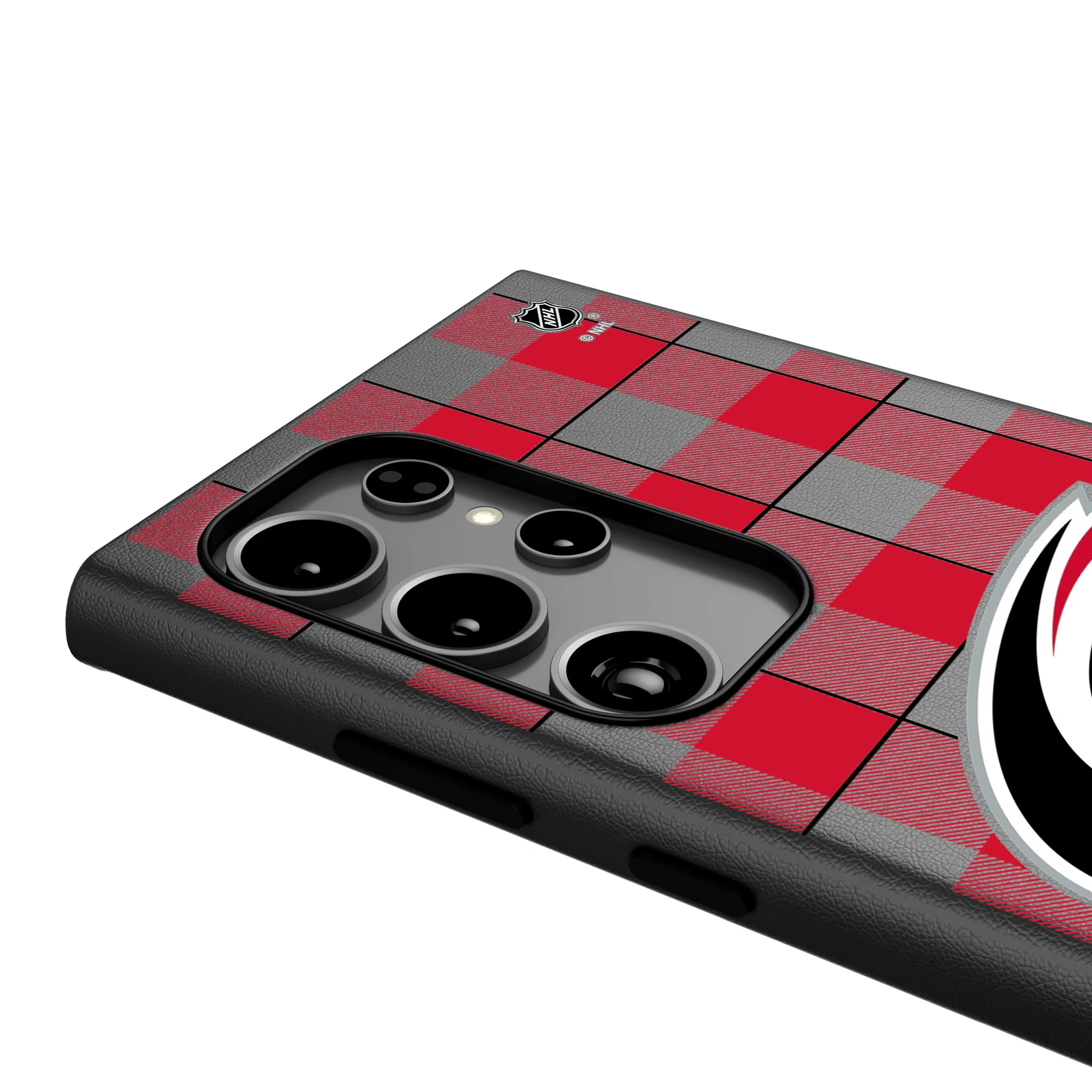 Carolina Hurricanes Plaid Galaxy MagSafe Compatible Phone Case for Samsung Galaxy - Detail