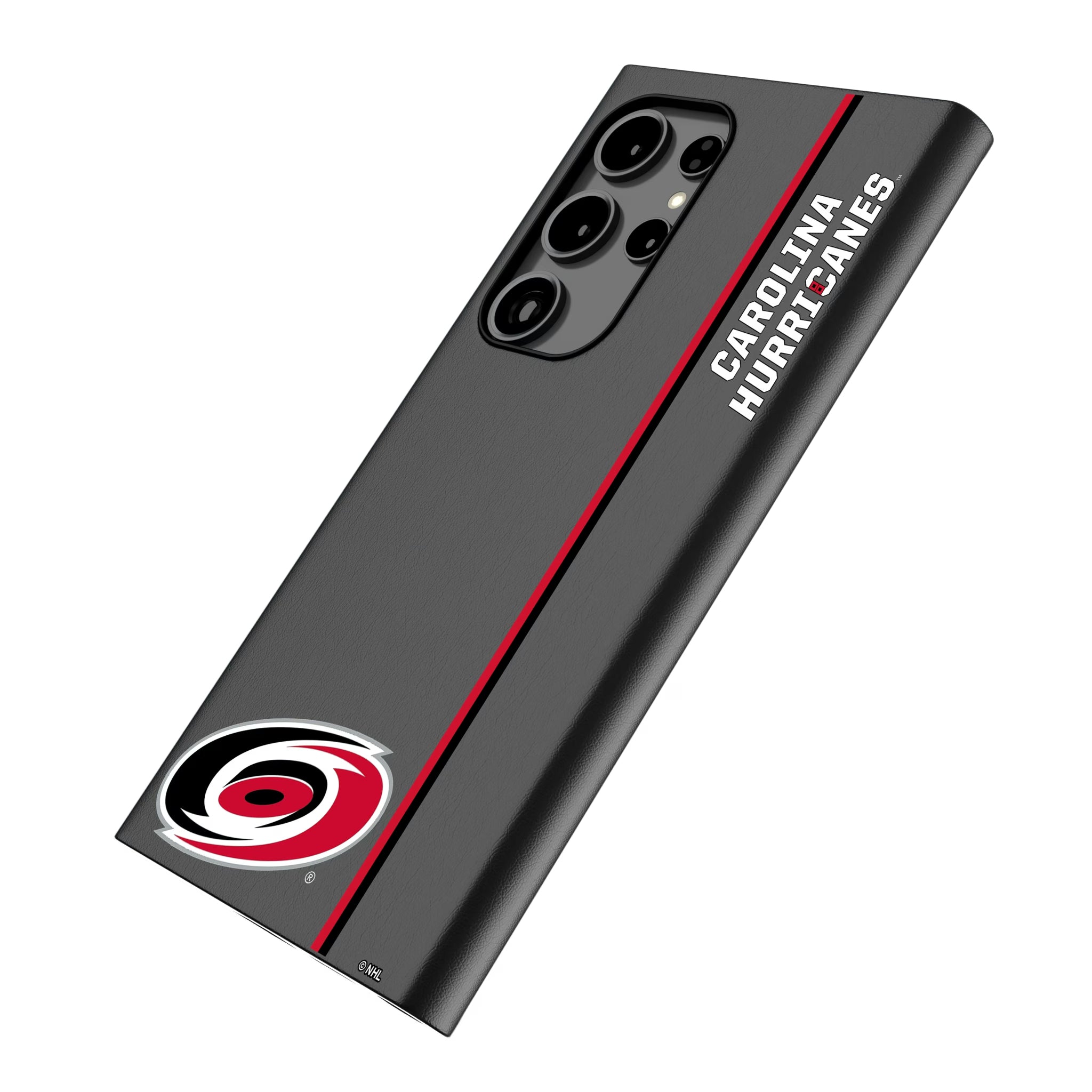 Carolina Hurricanes Sidebar Galaxy MagSafe Compatible Phone Case for Samsung Galaxy - Isometric View