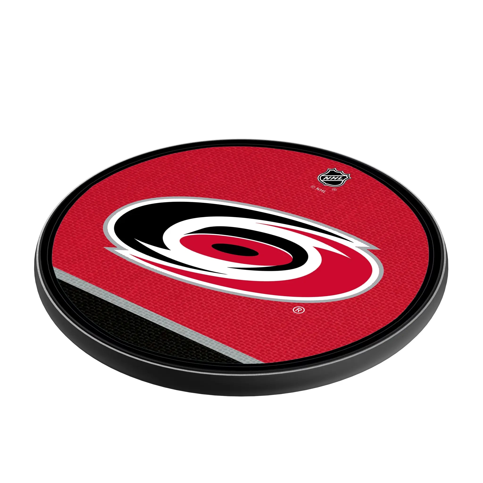 Carolina Hurricanes Stripe 15-Watt Wireless Charger - Isometric View
