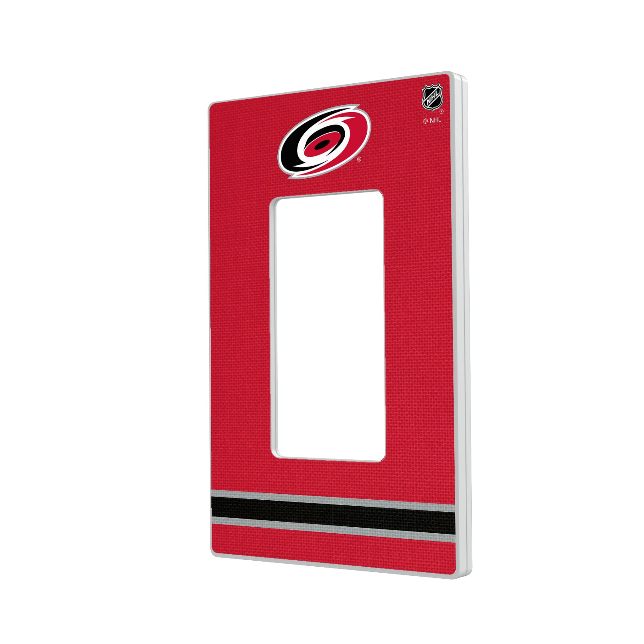 Carolina Hurricanes Stripe Hidden-Screw Light Switch Plate#Style_Single Rocker