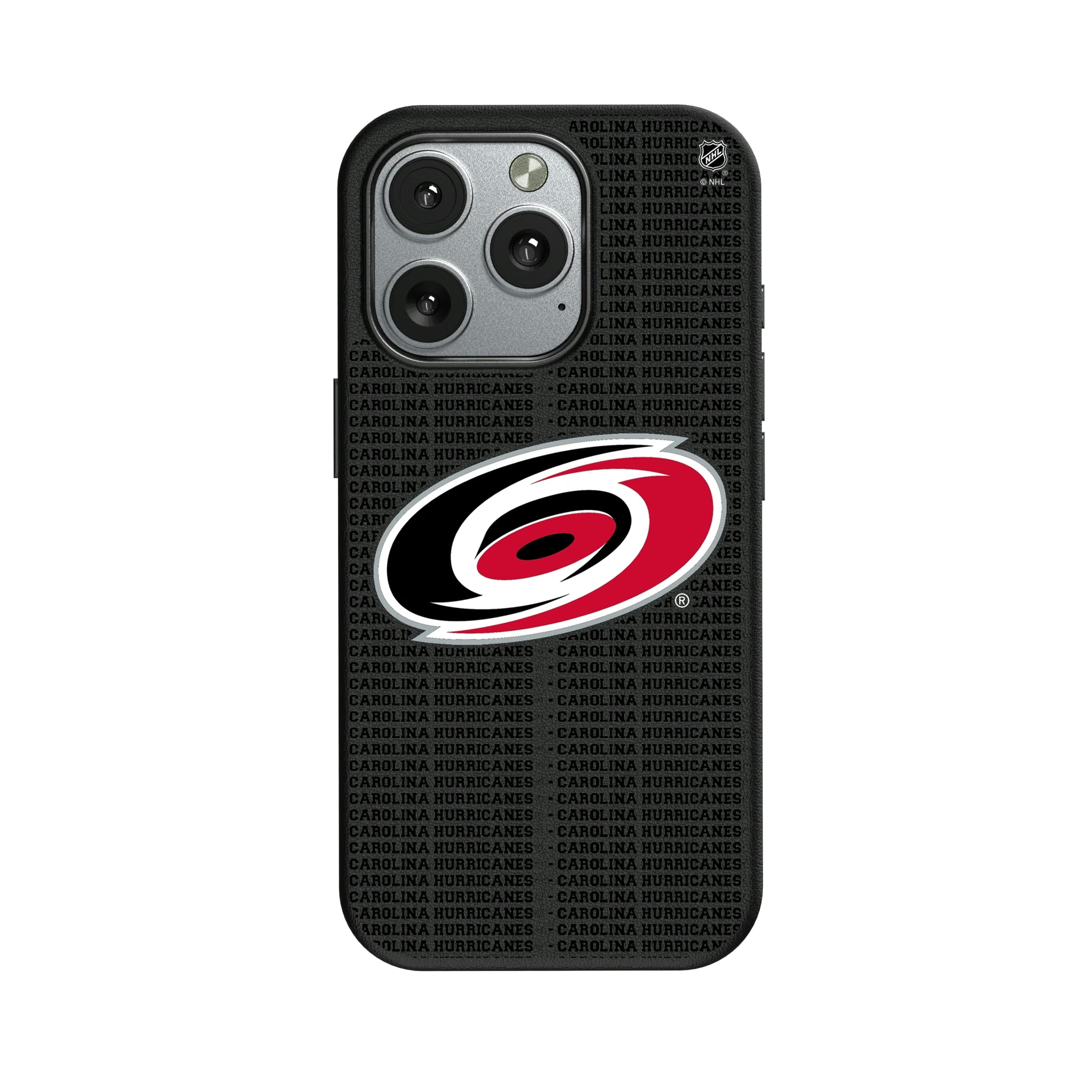 Carolina Hurricanes Text Backdrop iPhone MagSafe Compatible Phone Case for Apple iPhone