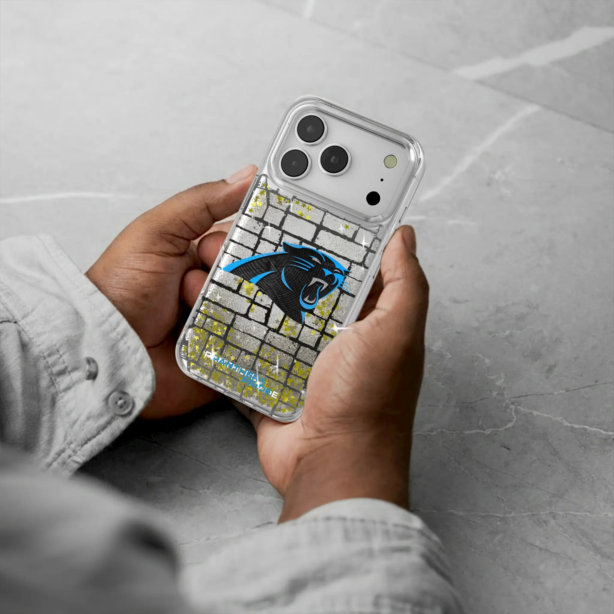 Carolina Panthers Brick iPhone Glitter Phone Case for Apple iPhone - Lifestyle#Device_iPhone 17 Pro