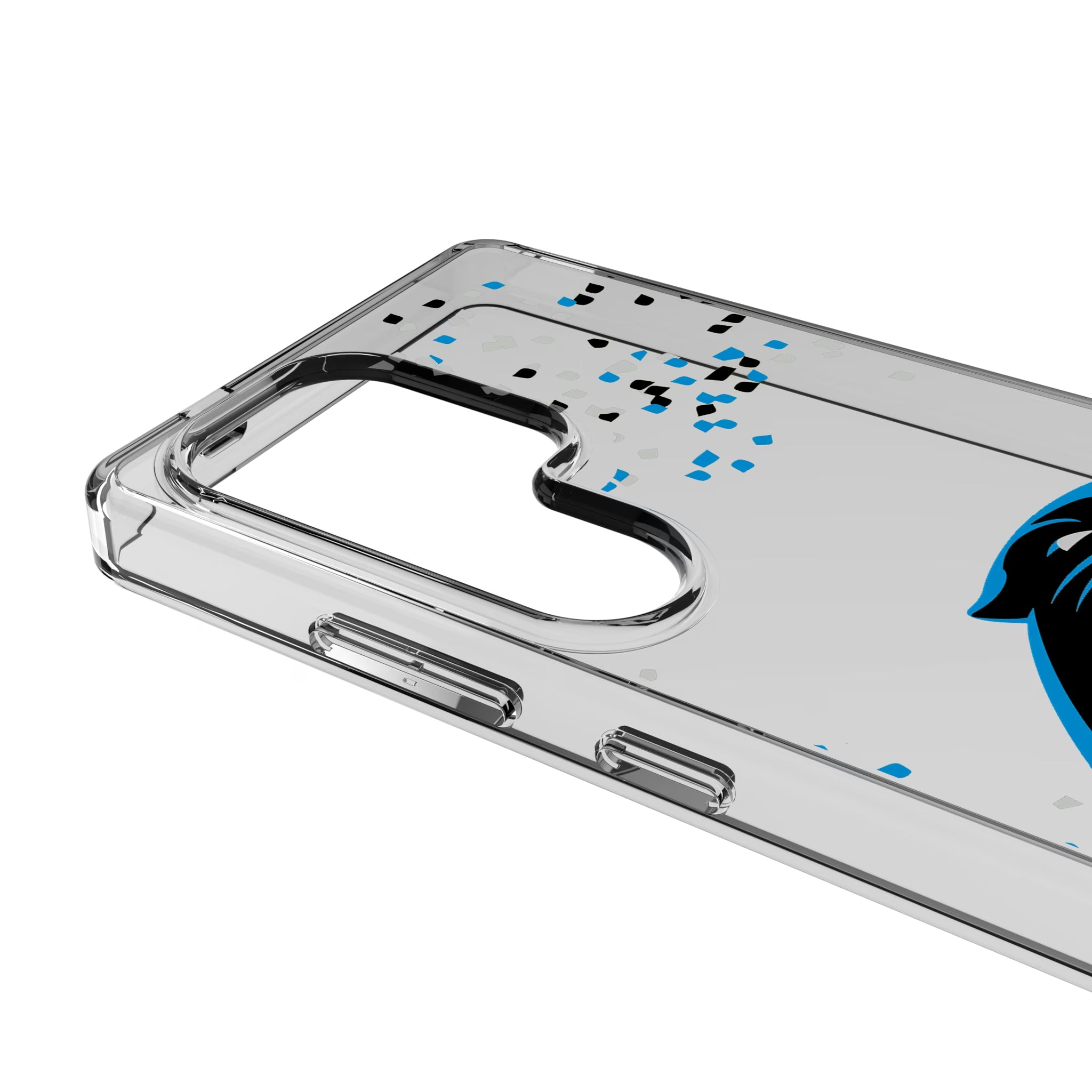Carolina Panthers Confetti Galaxy Clear Phone Case for Samsung Galaxy - Detail