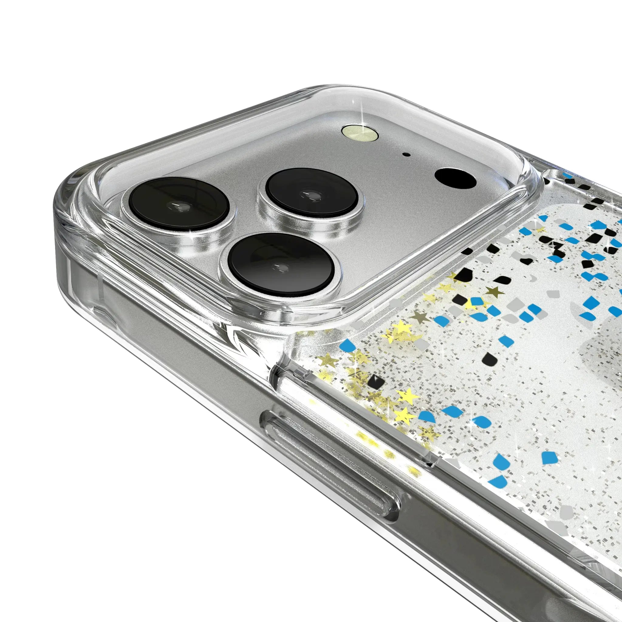 Carolina Panthers Confetti iPhone Glitter Phone Case for Apple iPhone - Detail