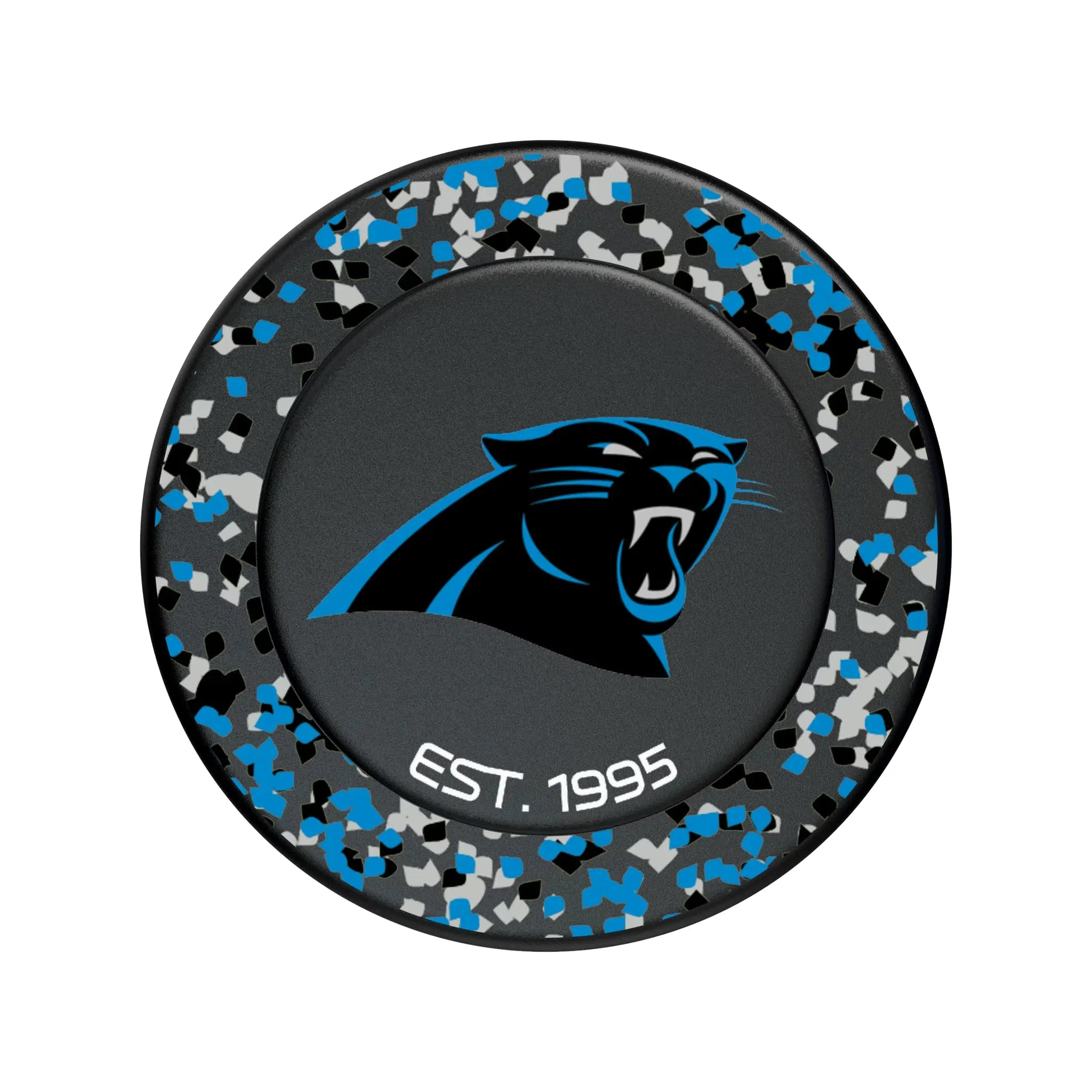 Carolina Panthers Confetti Popsockets Round Magnetic