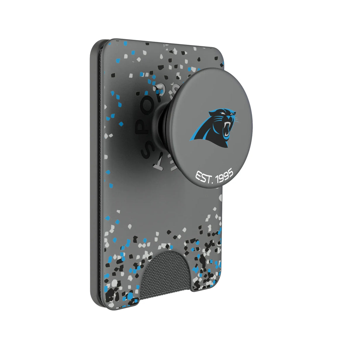 Carolina Panthers Confetti Popsockets Wallet Magnetic