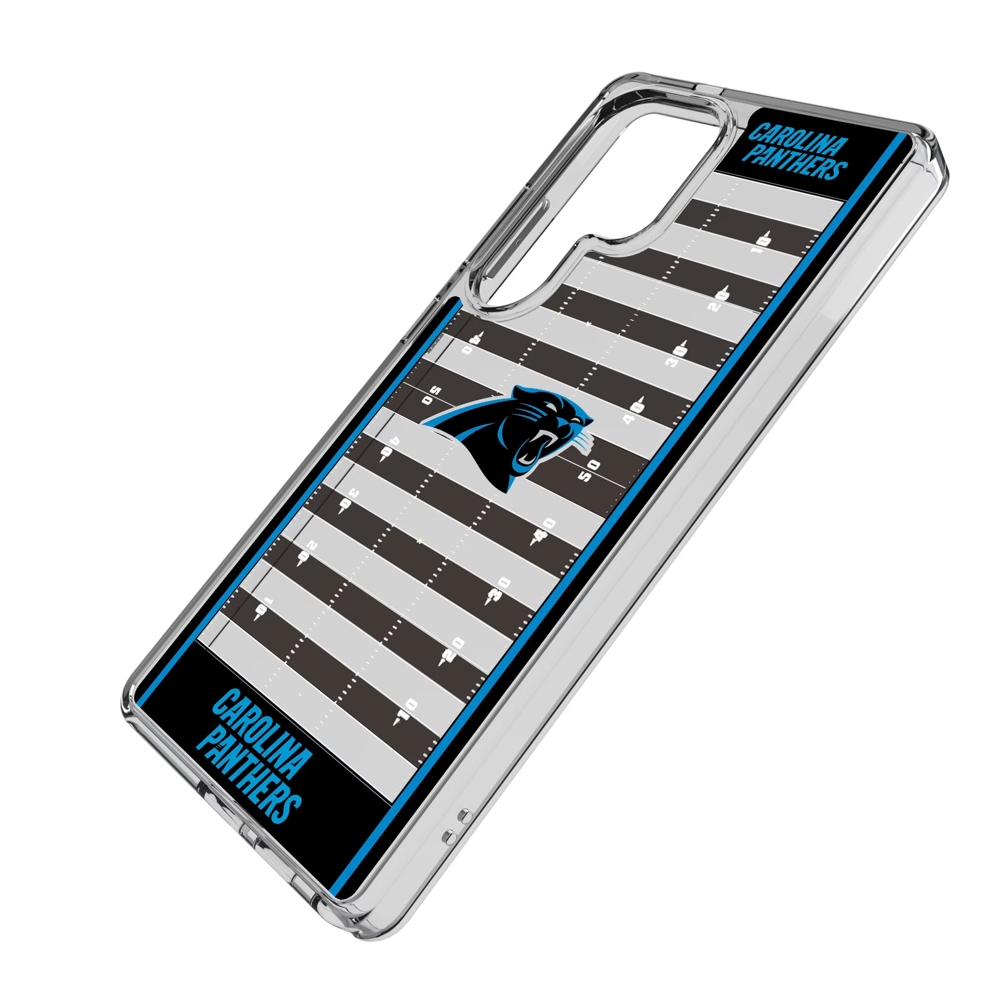 Carolina Panthers Field Galaxy Clear Phone Case for Samsung Galaxy - Isometric View