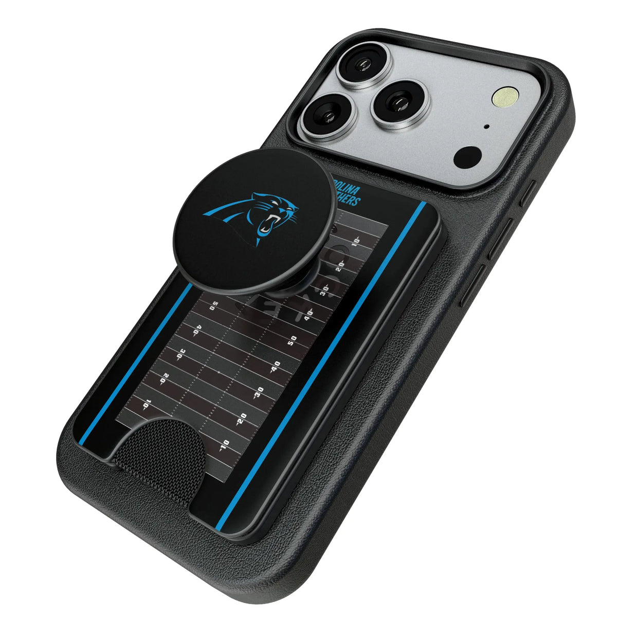 Carolina Panthers Field Popsockets Wallet Magnetic - Isometric View