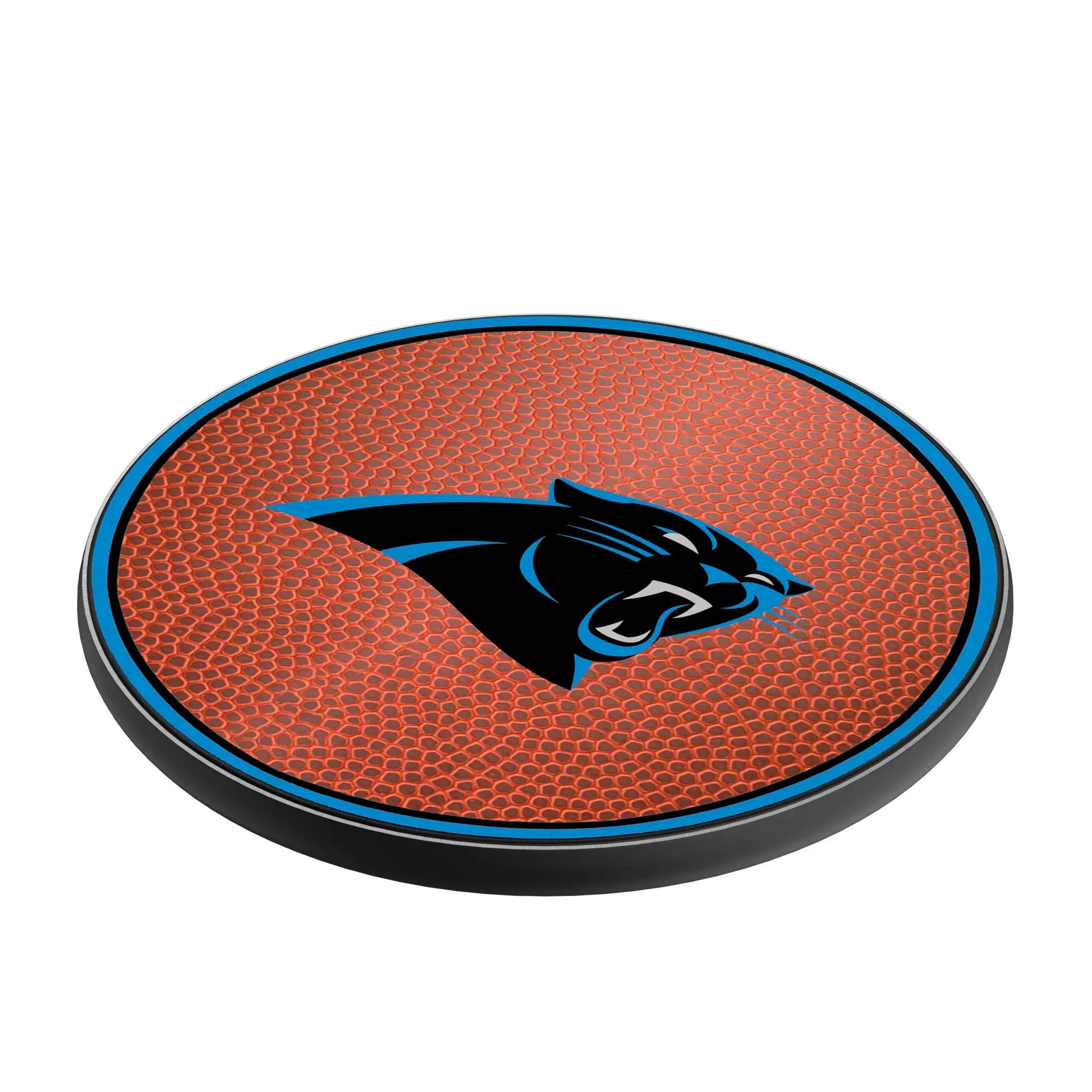 Carolina Panthers Football 15-Watt Wireless Charger - Isometric View