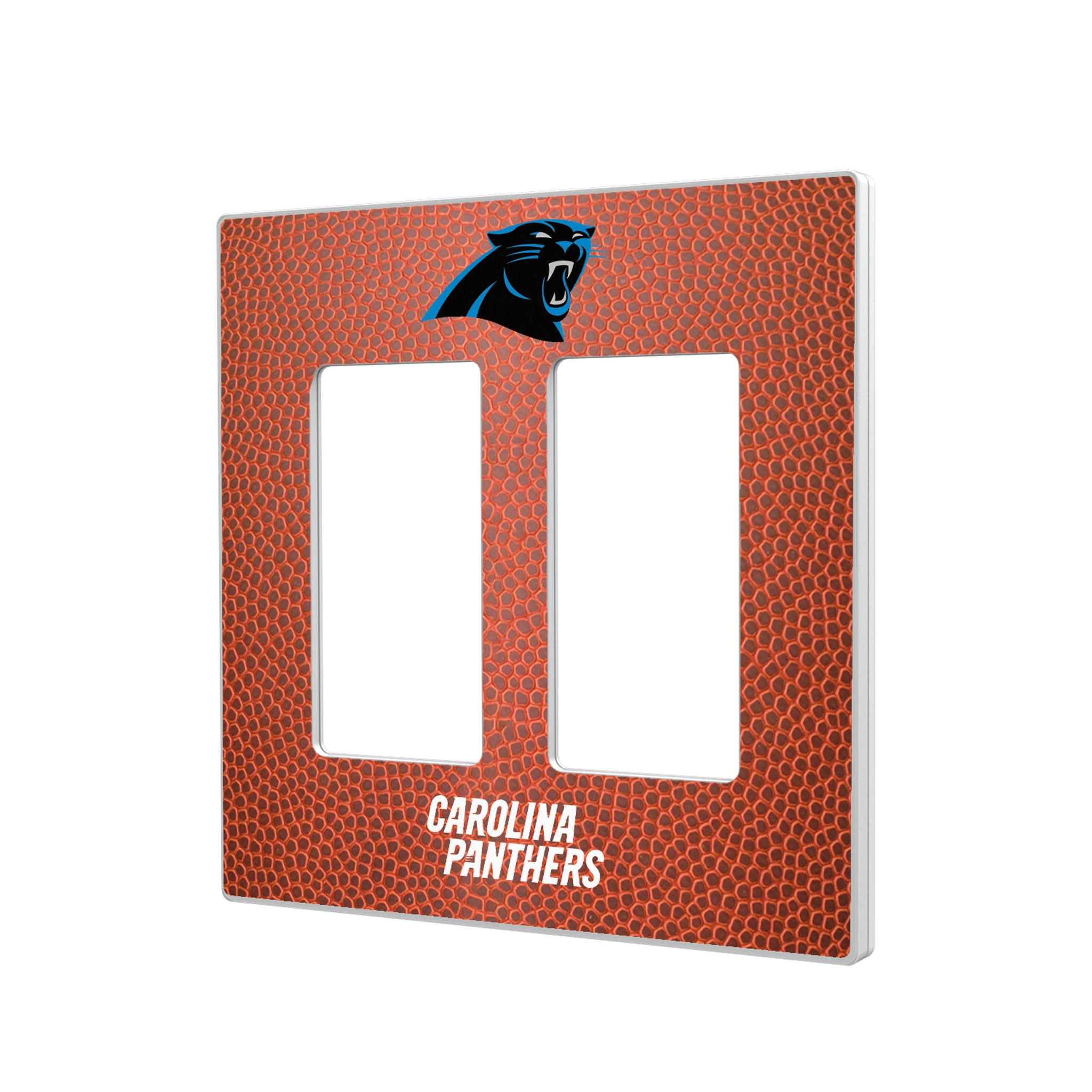 Carolina Panthers Football Hidden-Screw Light Switch Plate#Style_Double Rocker