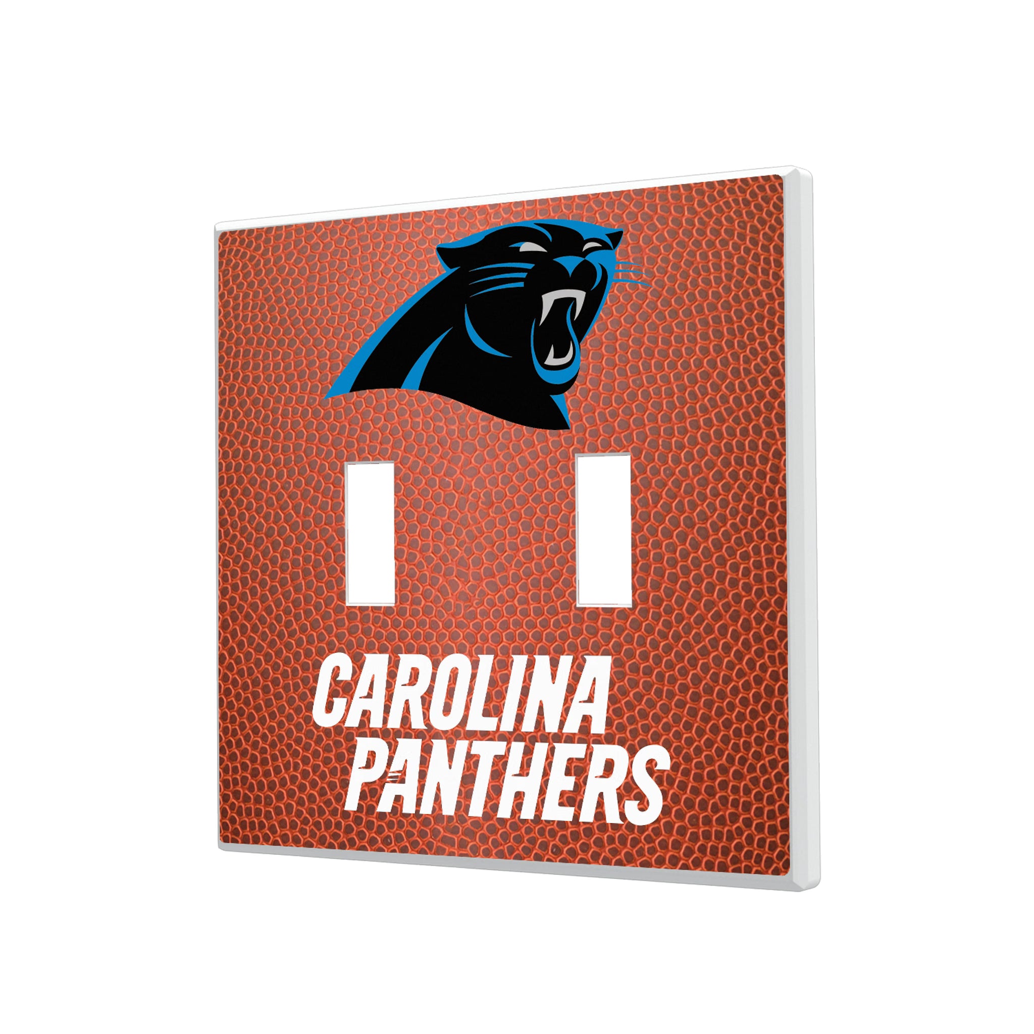 Carolina Panthers Football Hidden-Screw Light Switch Plate#Style_Double Toggle