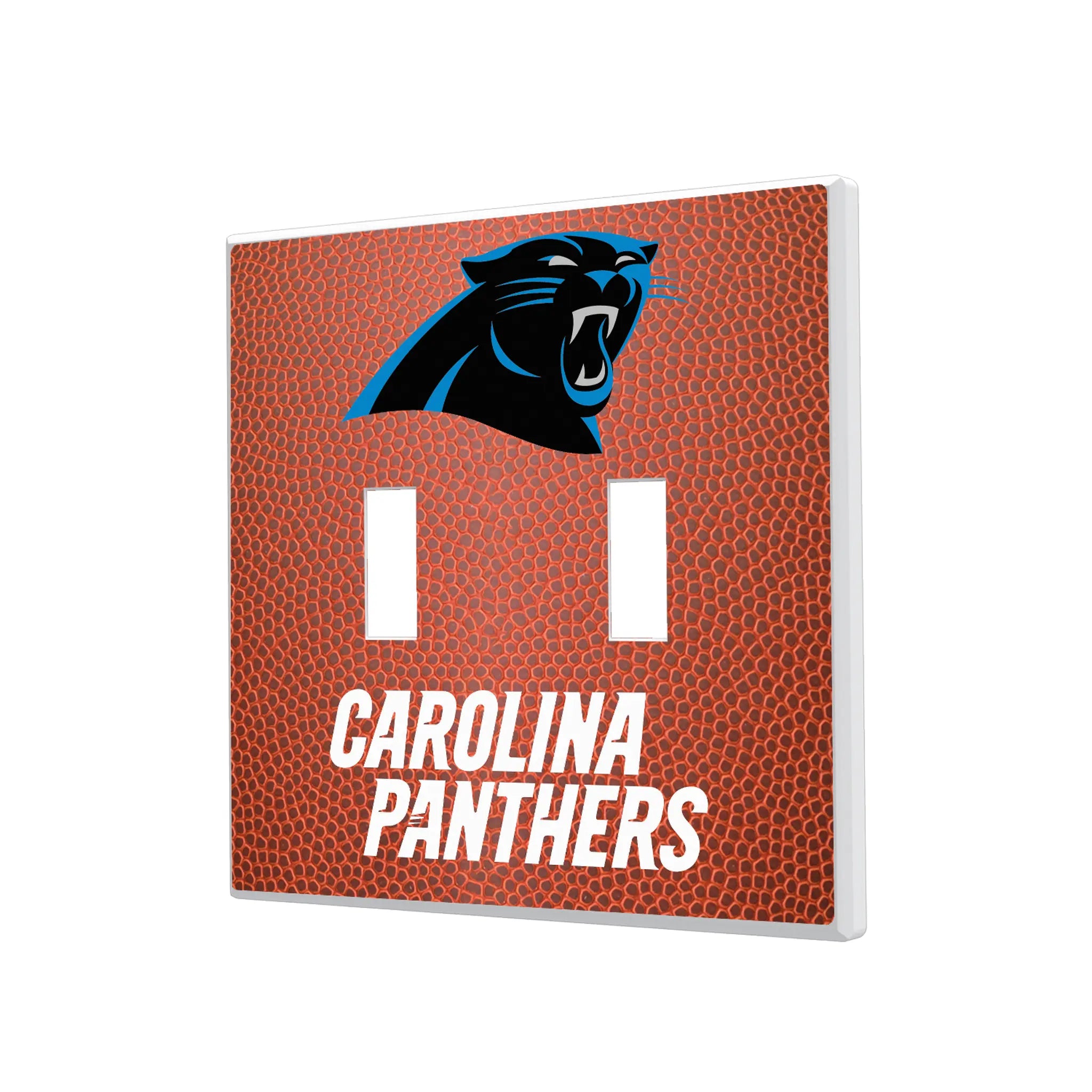 Carolina Panthers Football Hidden-Screw Light Switch Plate#Style_Double Toggle