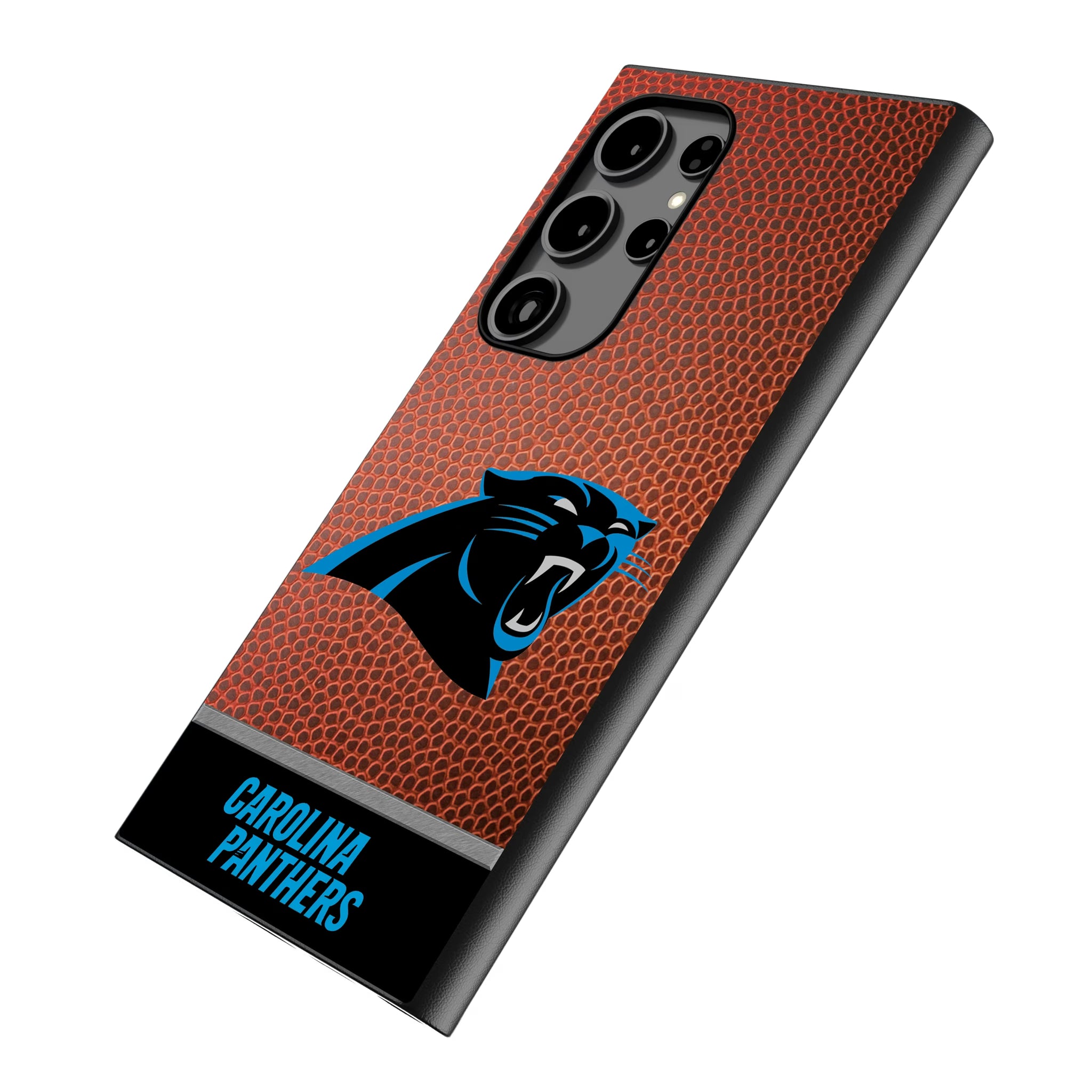 Carolina Panthers Football Wordmark Galaxy MagSafe Compatible Phone Case for Samsung Galaxy - Isometric View