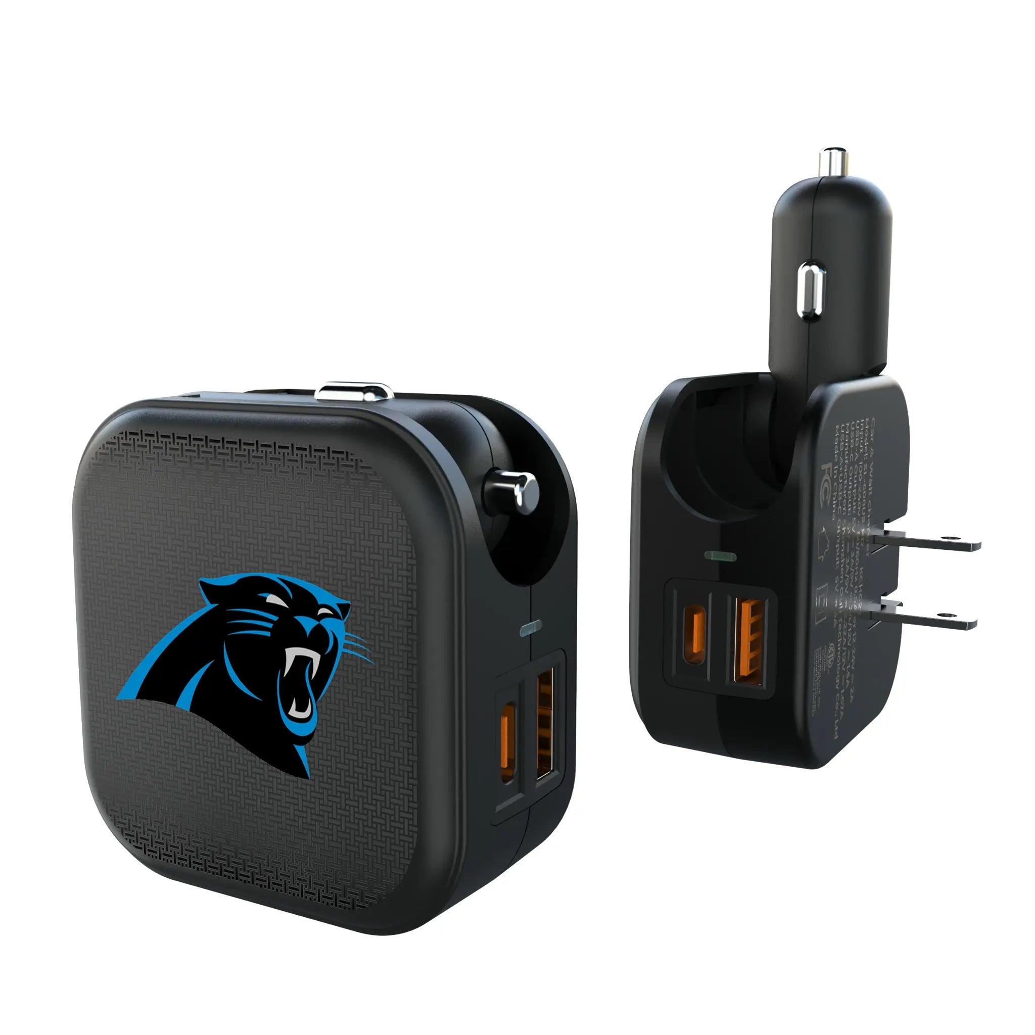 Carolina Panthers Linen 2 in 1 USB A/C Charger