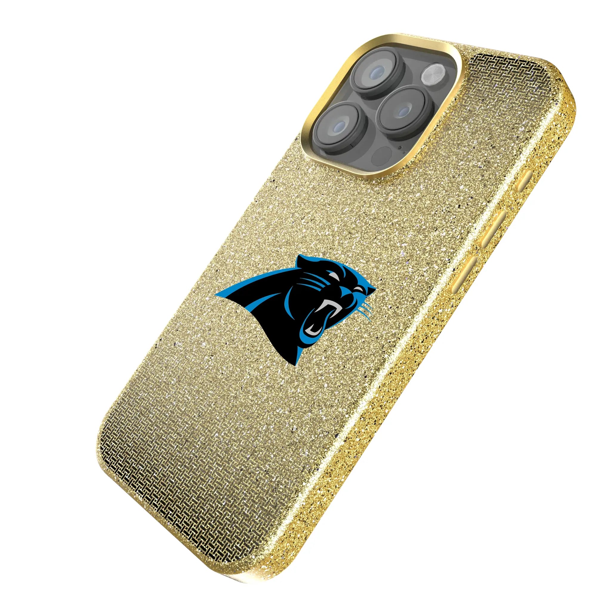 Carolina Panthers Linen iPhone Bling Phone Case for Apple iPhone - Isometric View