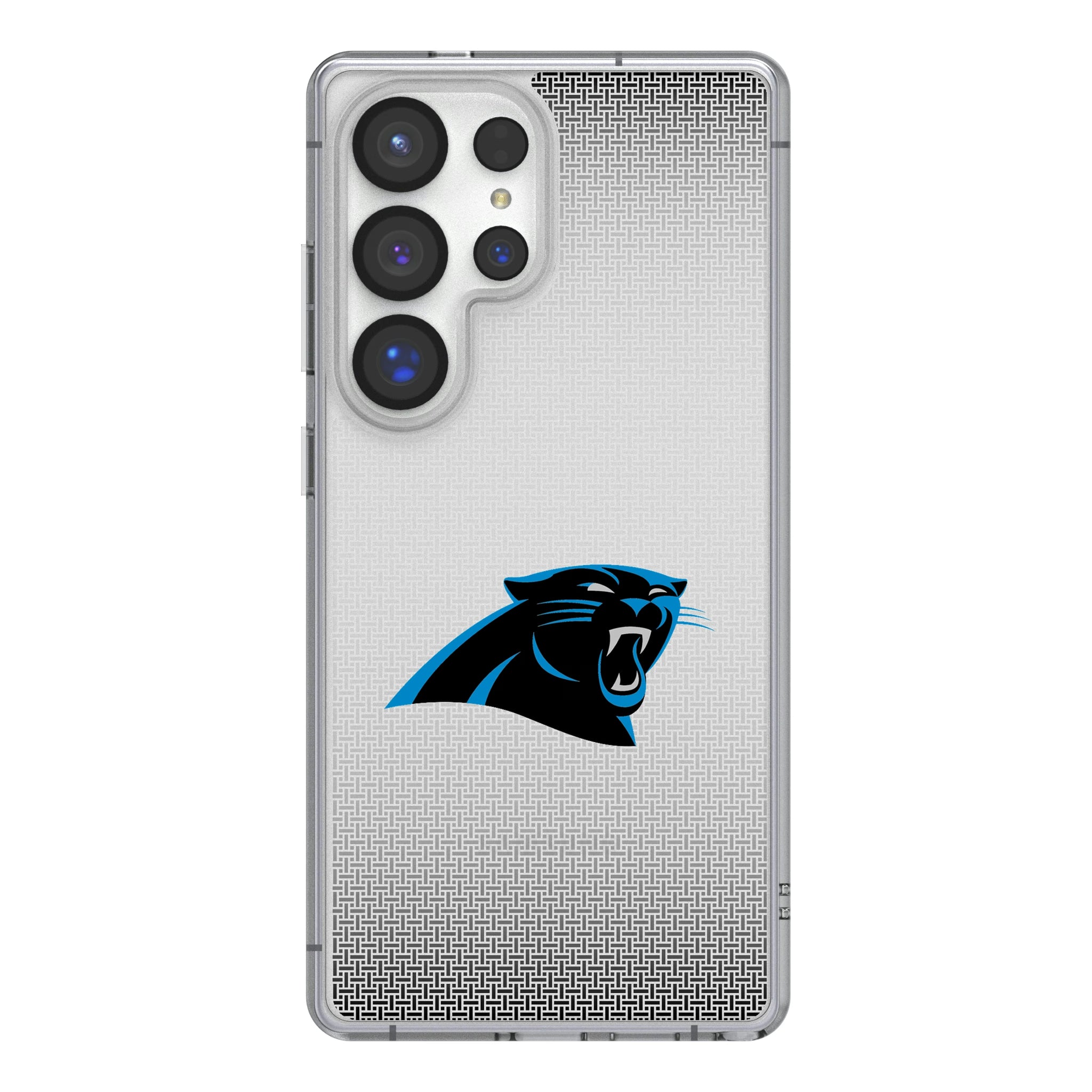 Carolina Panthers Linen Galaxy Clear Phone Case for Samsung Galaxy
