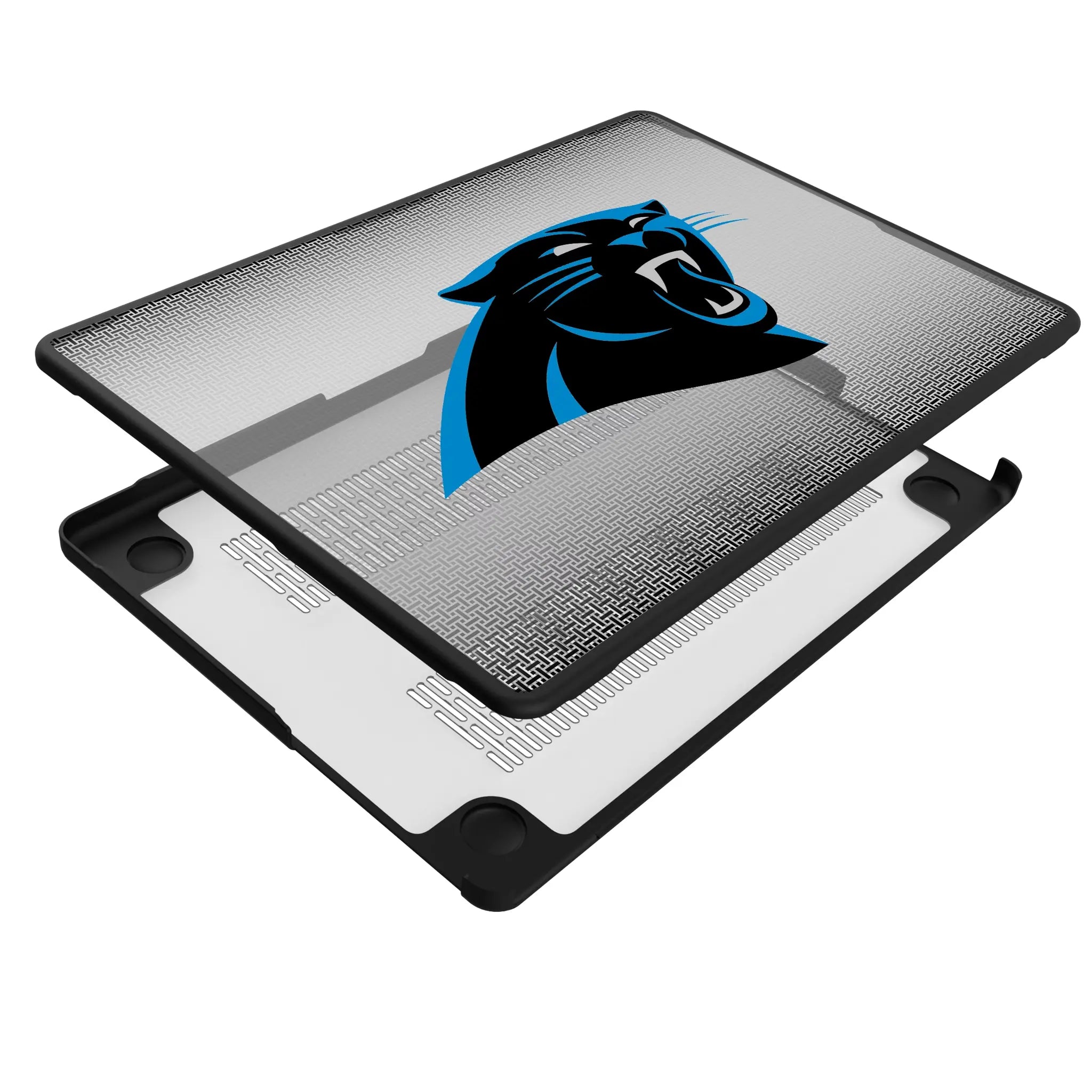 Carolina Panthers Linen MacBook Laptop Case for Apple MacBook - Isometric View