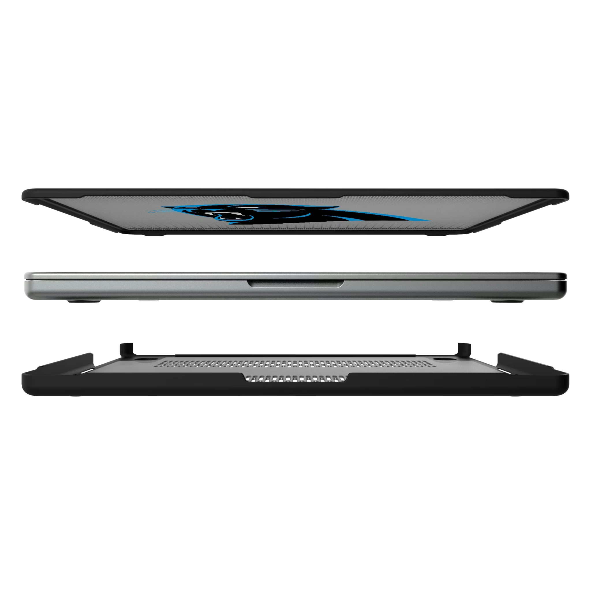 Carolina Panthers Linen MacBook Laptop Case for Apple MacBook#Device_MacBook Pro (14-inch, 2021) / MacBook Pro (14-inch, 2023) / MacBook Pro (14-inch, 2024)