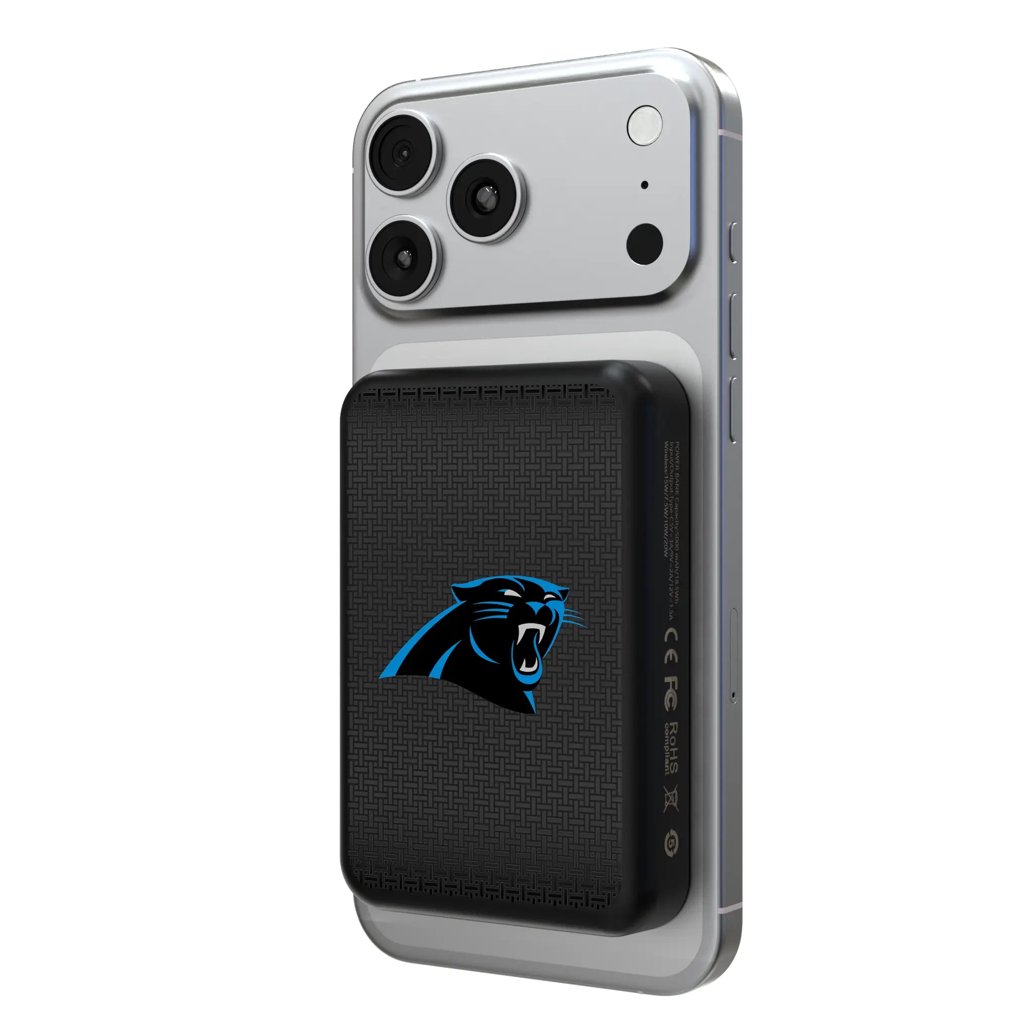 Carolina Panthers Linen Wireless Mag Power Bank