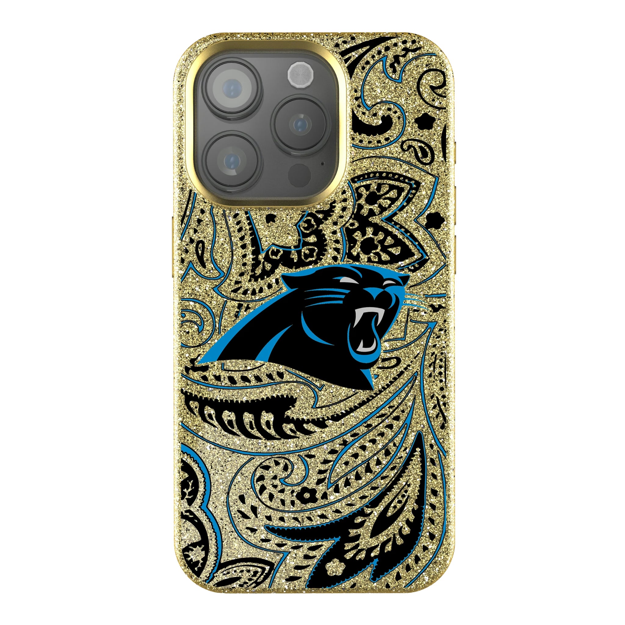Carolina Panthers Paisley iPhone Bling Phone Case for Apple iPhone