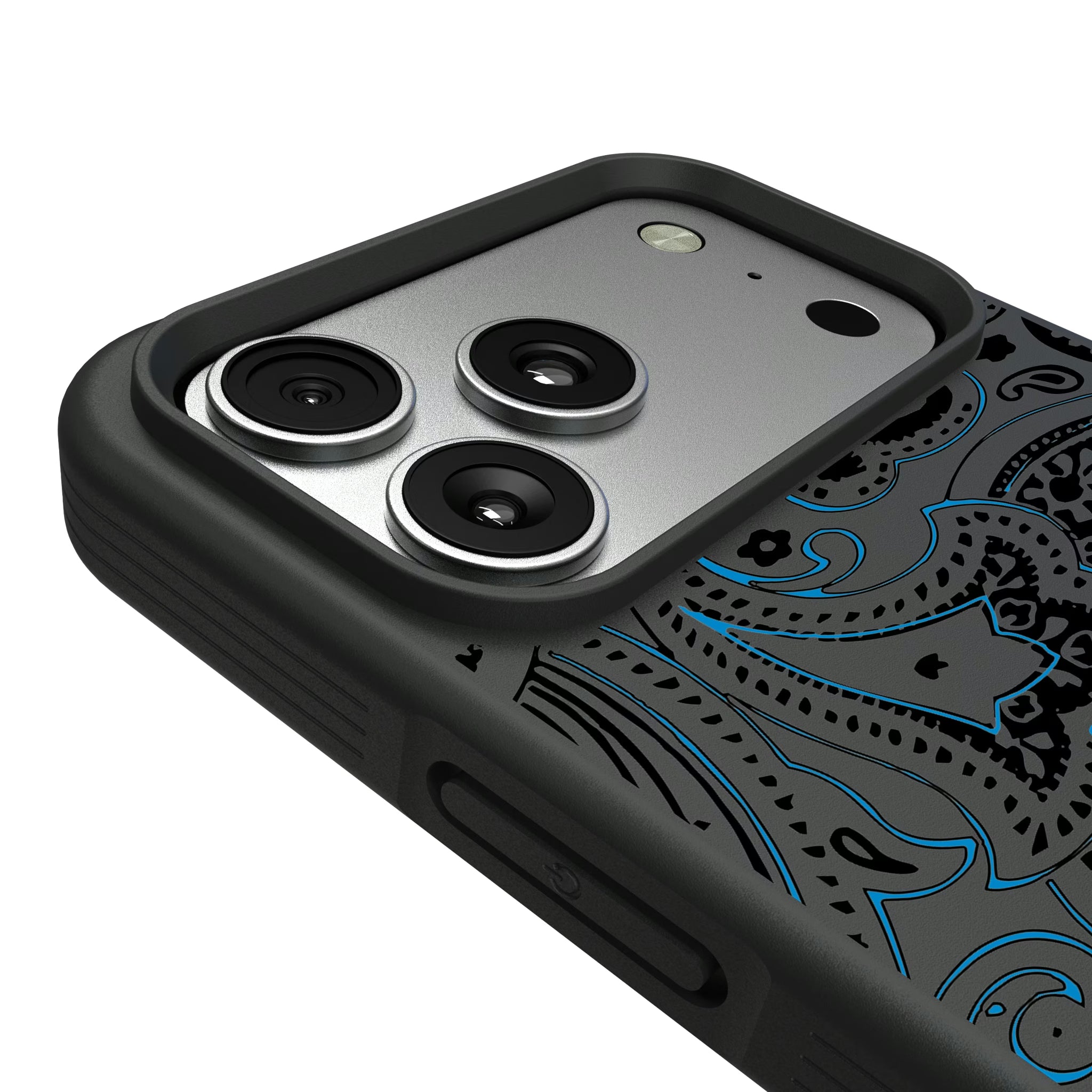 Carolina Panthers Paisley iPhone Bump Phone Case for Apple iPhone - Detail#Device_iPhone 17 Pro Max