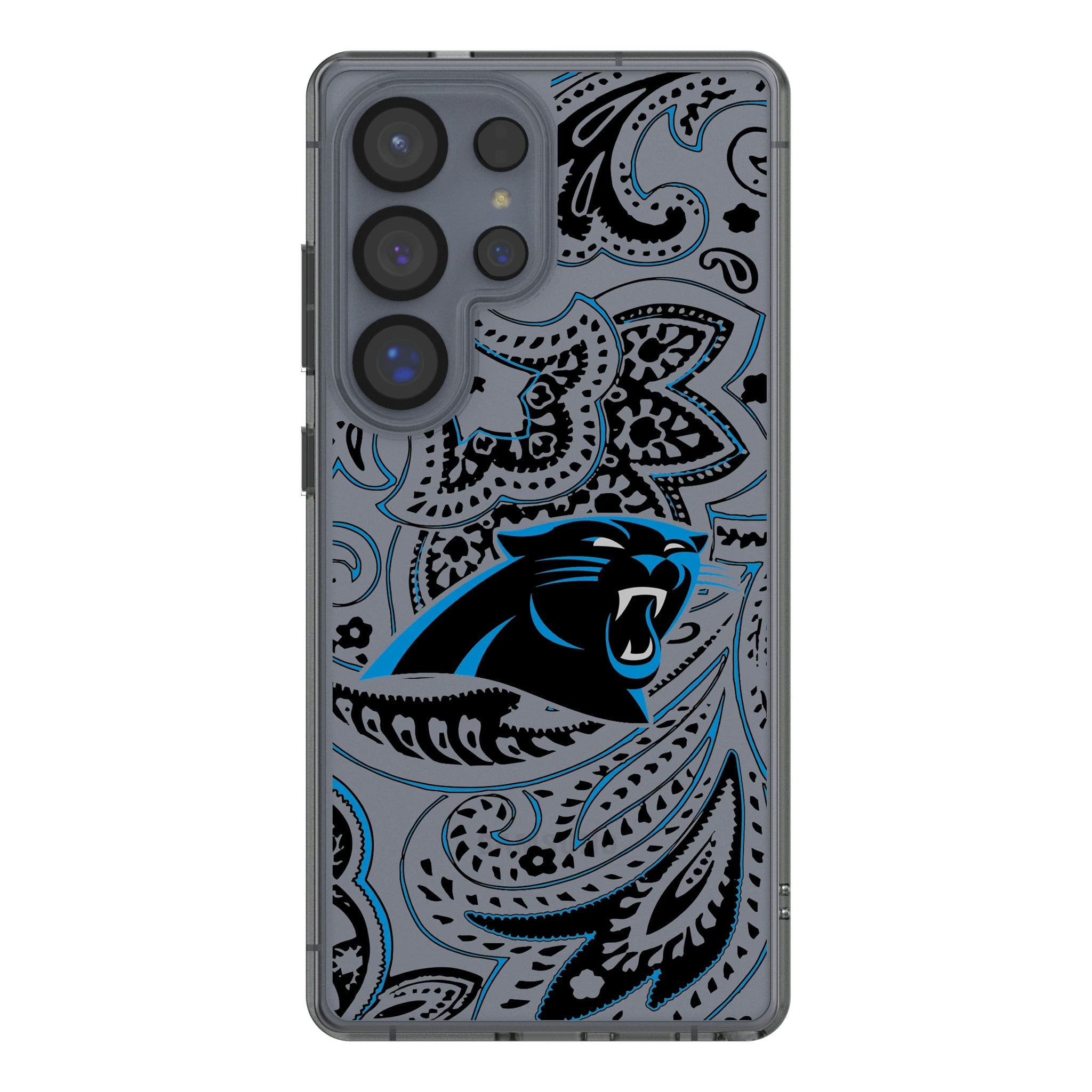 Carolina Panthers Paisley Galaxy Clear Phone Case for Samsung Galaxy