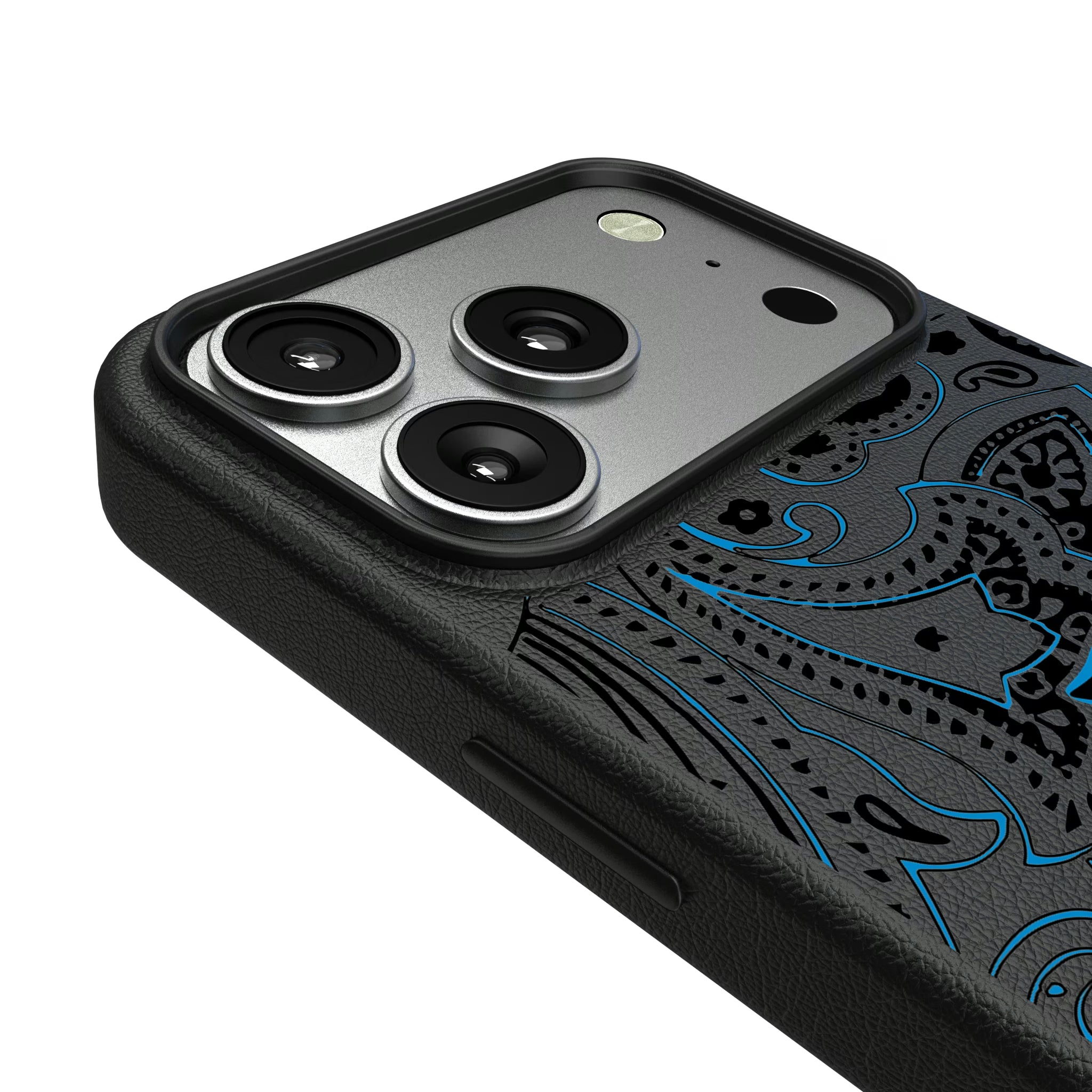 Carolina Panthers Paisley iPhone MagSafe Compatible Phone Case for Apple iPhone - Detail#Device_iPhone 17 Pro