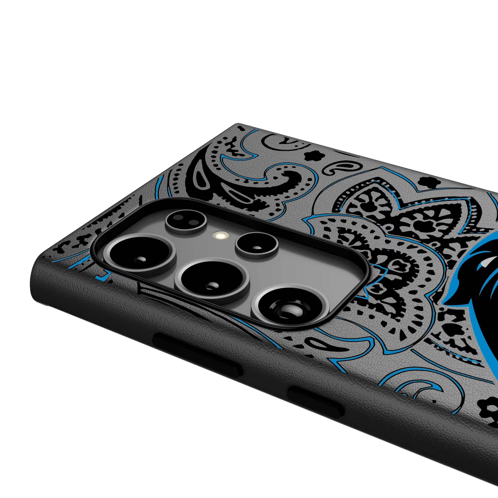 Carolina Panthers Paisley Galaxy MagSafe Compatible Phone Case for Samsung Galaxy - Detail