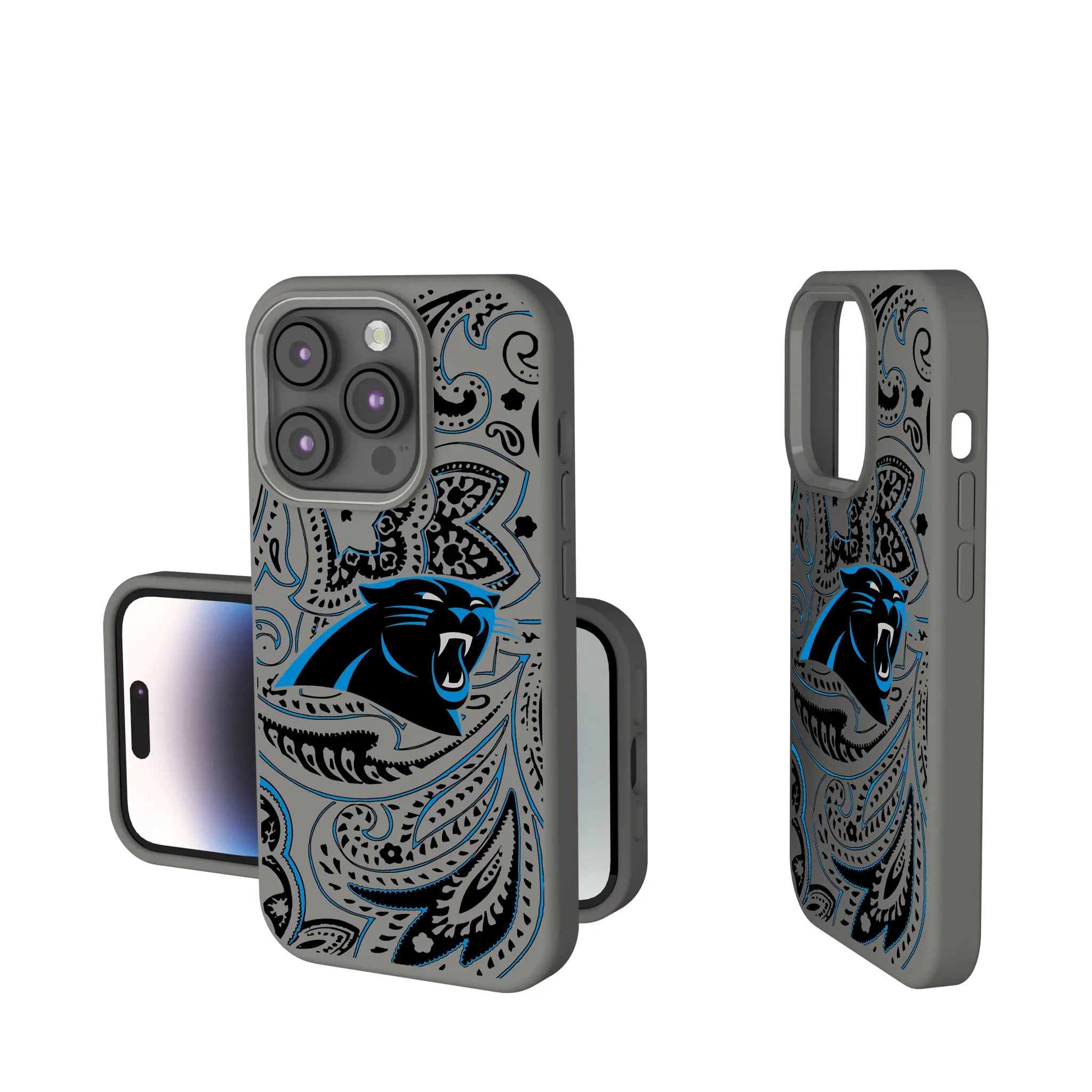 Carolina Panthers Paisley iPhone Soft Touch Phone Case for Apple iPhone