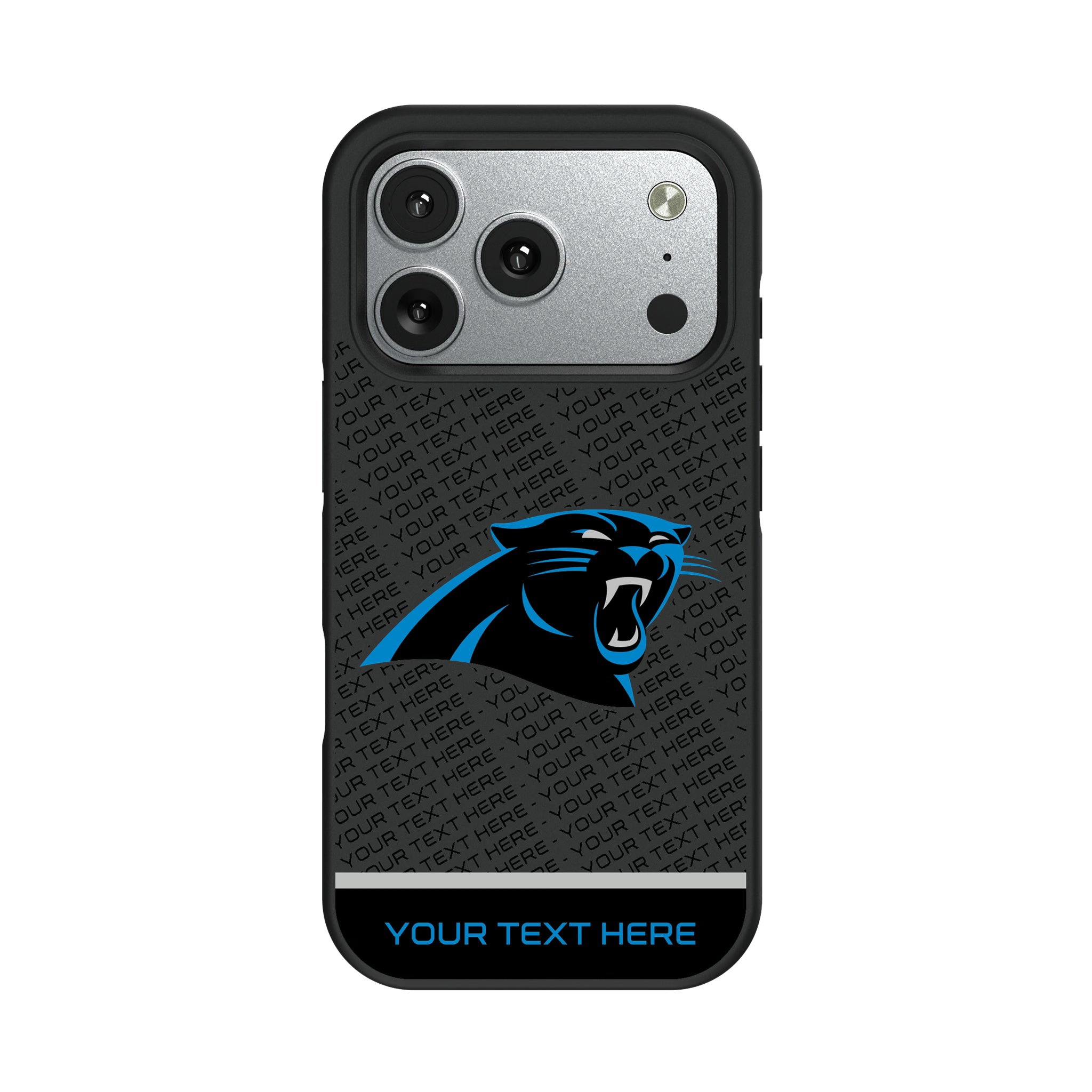 Carolina Panthers Personalized EndZone Plus iPhone Bump Phone Case for Apple iPhone#Device_iPhone 17 Pro