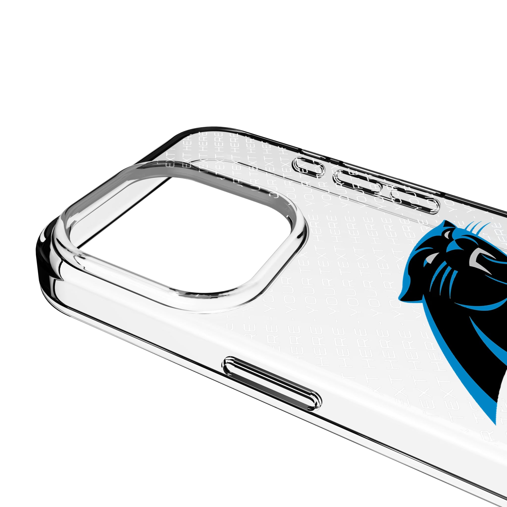 Carolina Panthers Personalized EndZone Plus iPhone Clear Phone Case for Apple iPhone - Detail
