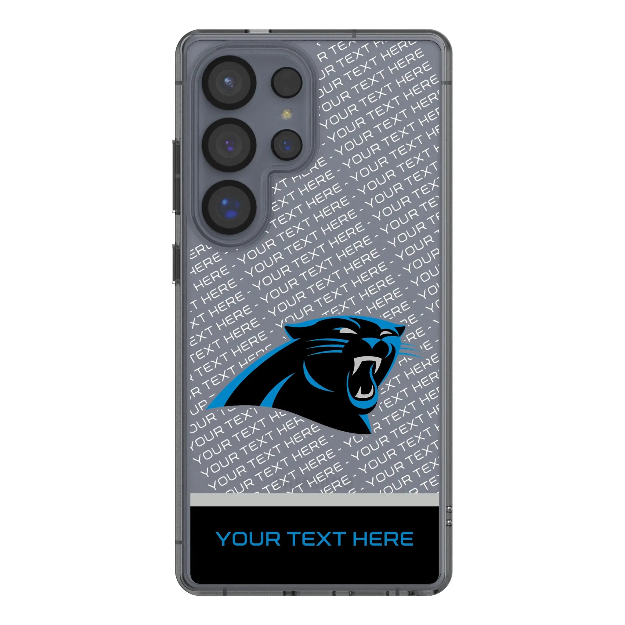 Carolina Panthers Personalized EndZone Plus Galaxy Clear Phone Case for Samsung Galaxy#Device_Galaxy S25 Ultra